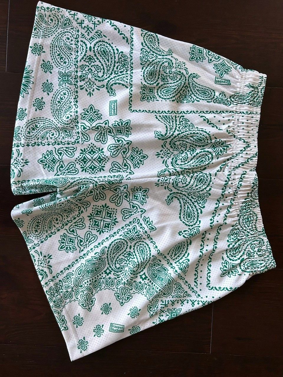 Bravest Studios Bravest Studios Green Porcelain Mesh Shorts XXL Size US 37 - 2 Thumbnail