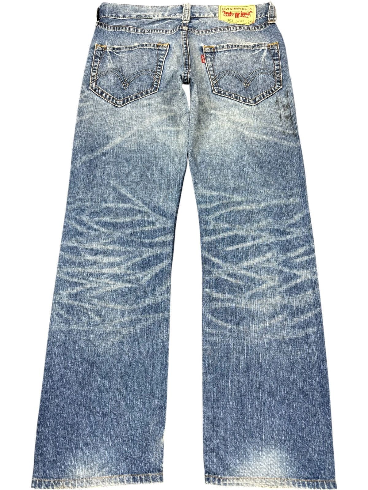 Levi's Vintage 90s Levis 502 Faded Wash Loose Jeans Size US 34 / EU 50 - 2 Thumbnail