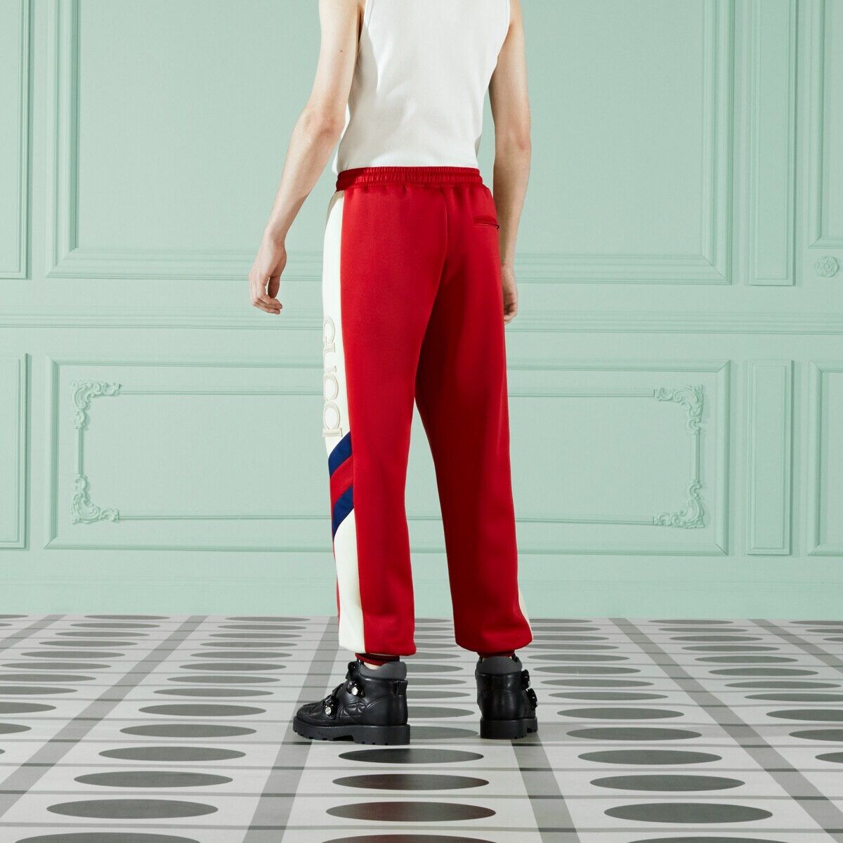 Gucci o1s1wg110125 Neoprene Jogging Pant with Web in Multicolor Size US 40 / EU 56 - 8 Thumbnail