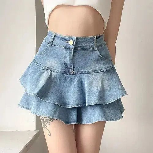 Japanese Brand Vintage Denim Skirt Size 32" / US 10 / IT 46 - 2 Thumbnail