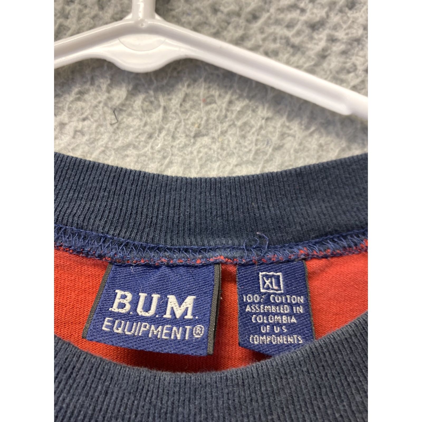 Vintage BUM Men's Long Sleeve Red Crew Neck Casual T-Shirt XL Outdoors 96-13 Size US XL / EU 56 / 4 - 5 Thumbnail