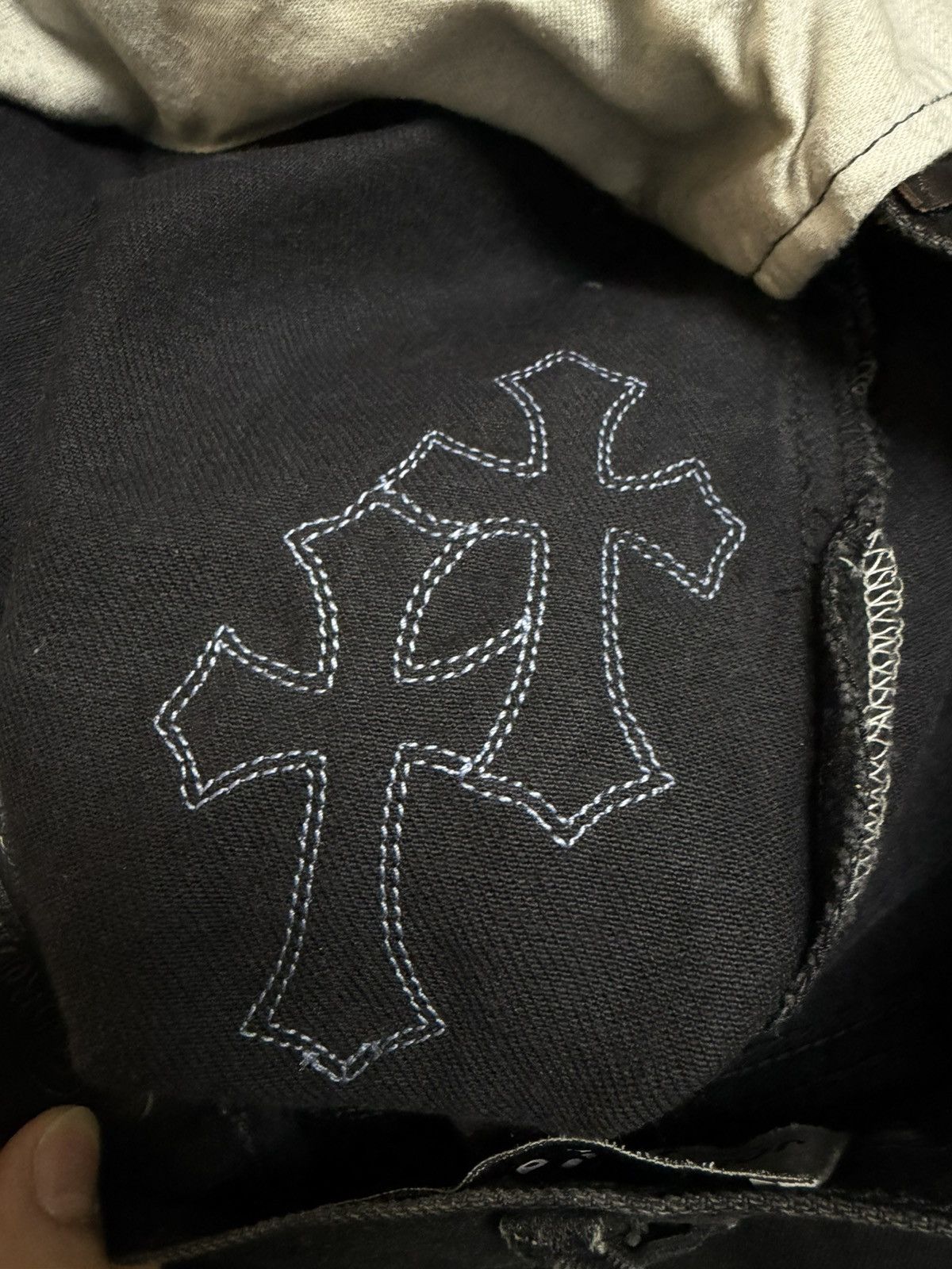 Chrome Hearts × Gallery Dept. Chrome Hearts x Gallery Black Flare Blue Patch Jeans Size US 32 / EU 48 - 4 Thumbnail