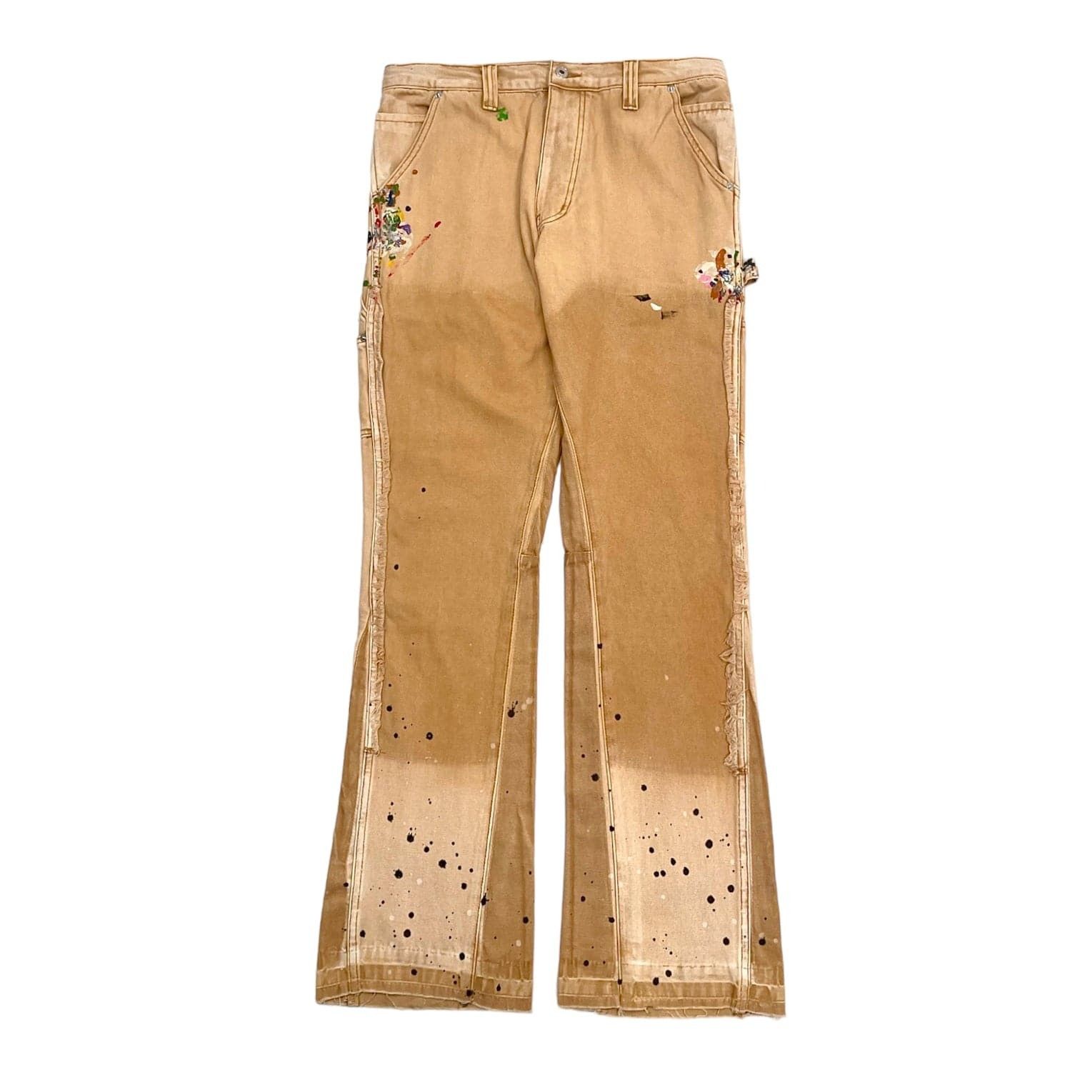 image of Gallery Dept Gallery Department Paint Splatter Carpenter Pants Tan, Men's (Size 33)