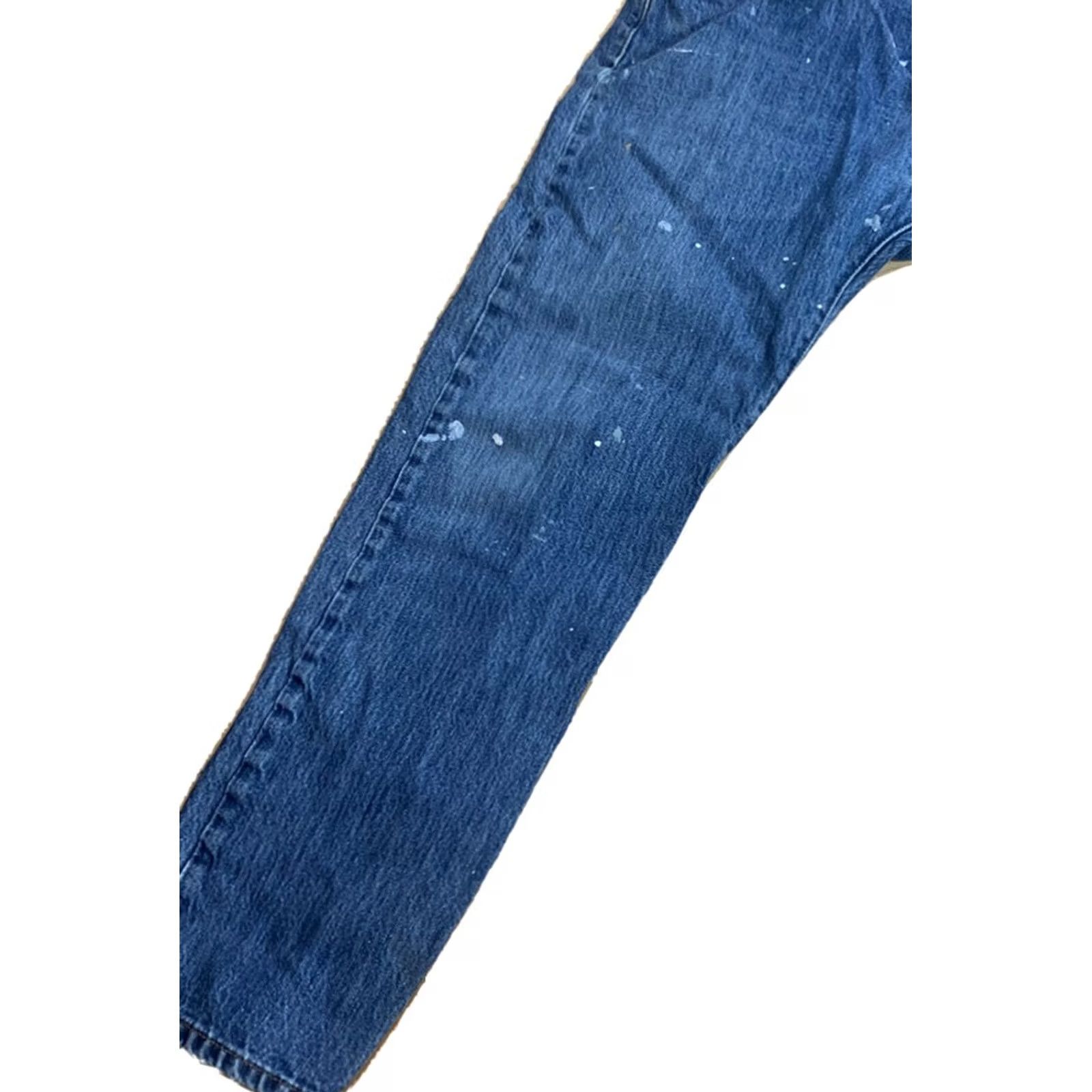 Levi's Mens Levi's 501 Straight Leg Paint Splatter Jeans Blue Size 32 X 30 Size US 32 / EU 48 - 6 Thumbnail