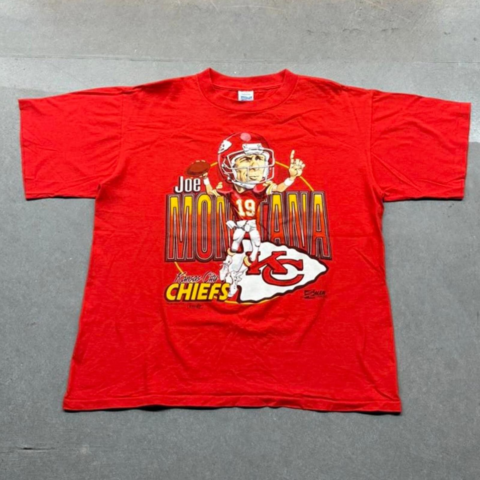 Salem Sportswear Vintage 1993 Salem Sportswear Chiefs Joe Montana T-Shirt L Size US L / EU 52-54 / 3 - 2 Thumbnail