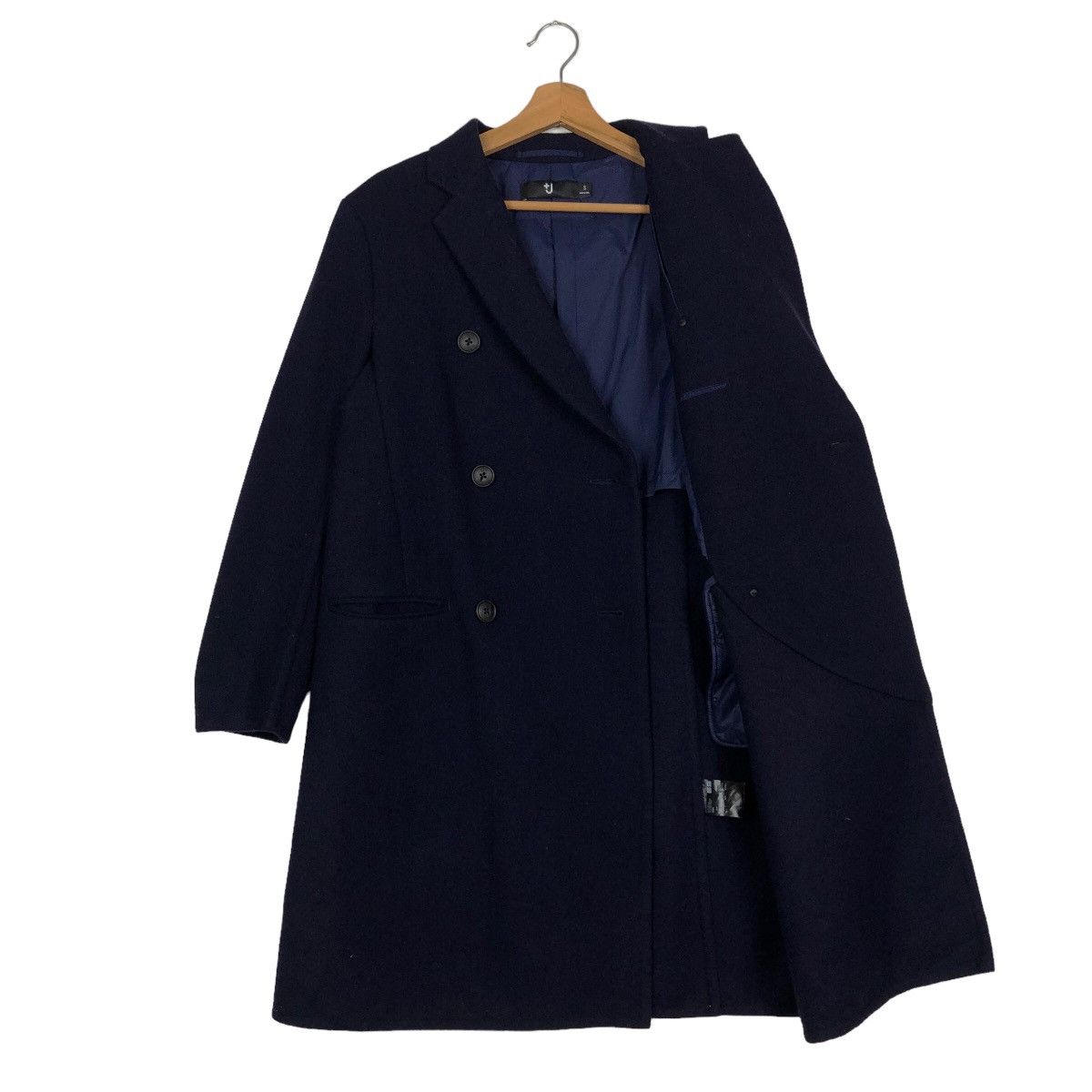 Jil Sander 🔥Rich Black - Wool Double Collar Fly Coats Long Jacket J+ Size US S / EU 44-46 / 1 - 9 Thumbnail