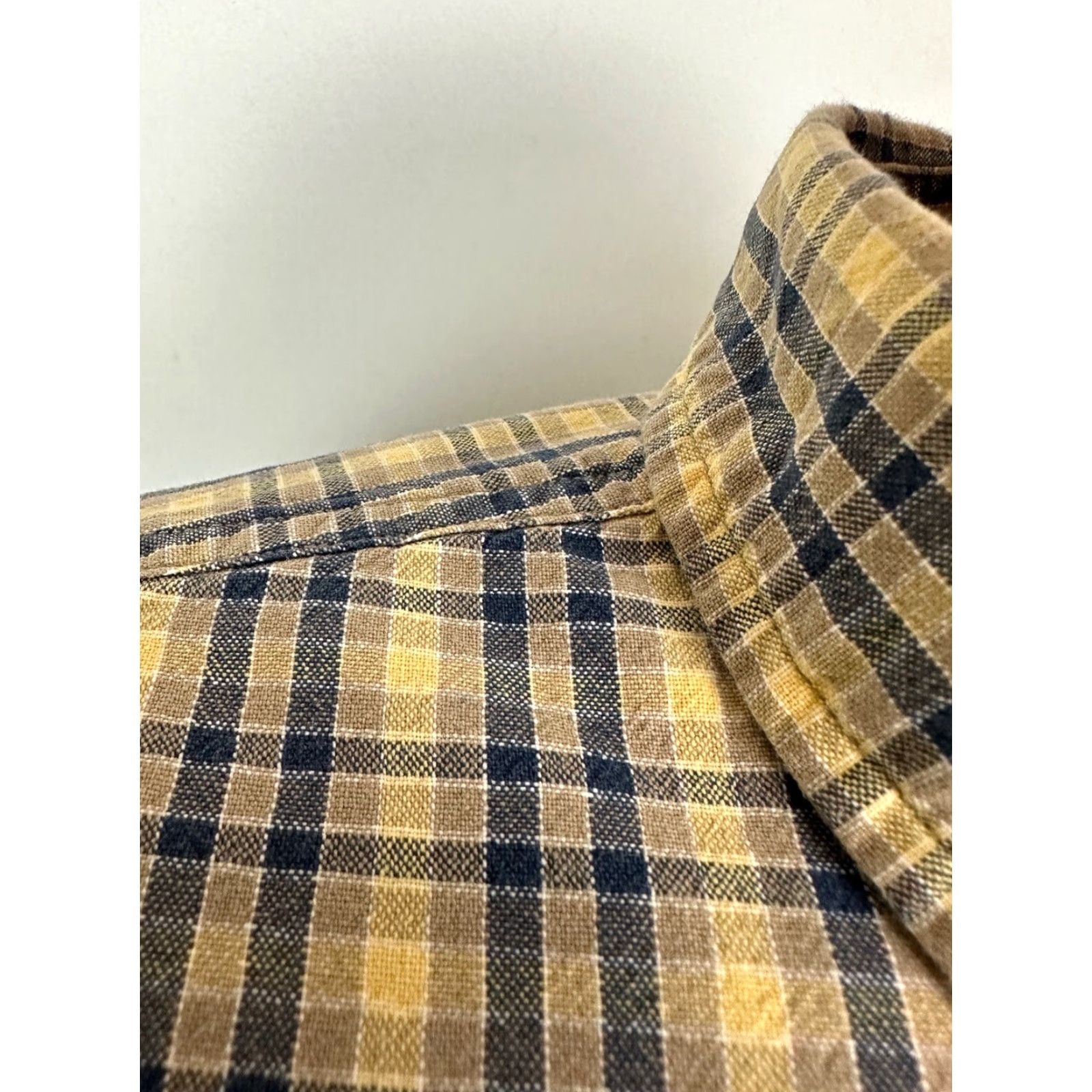 Vintage VINTAGE Denim Ridge Shirt Denim Ridge Button-Up Shirt Men XL Oversized Beige Check 90s Casual Hipster Size US XL / EU 56 / 4 - 5 Thumbnail