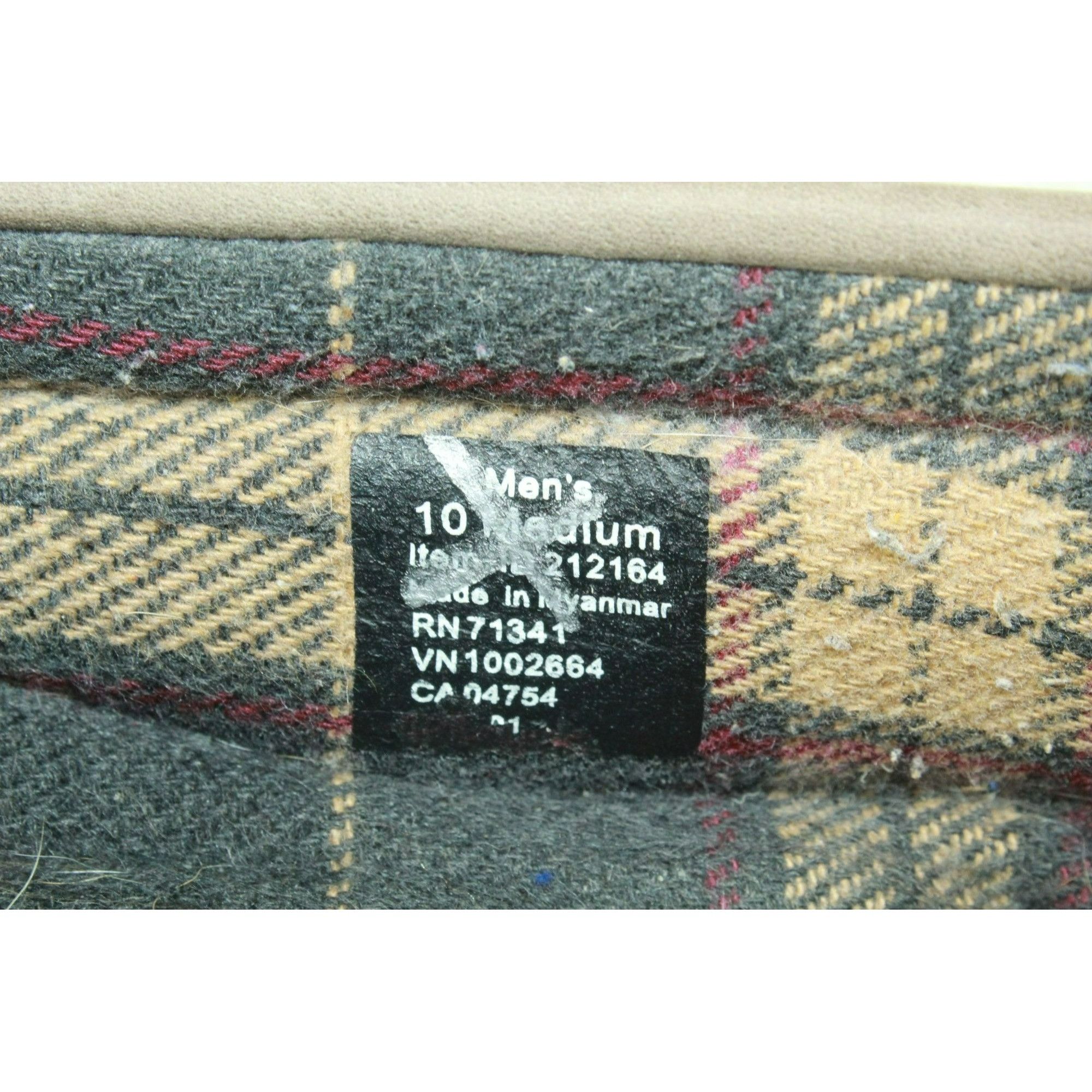 L.L. Bean × Leather LL Bean Mens Flannel-Lined Comfort Handsewn Slippers Size US 10 / EU 43 - 8 Thumbnail