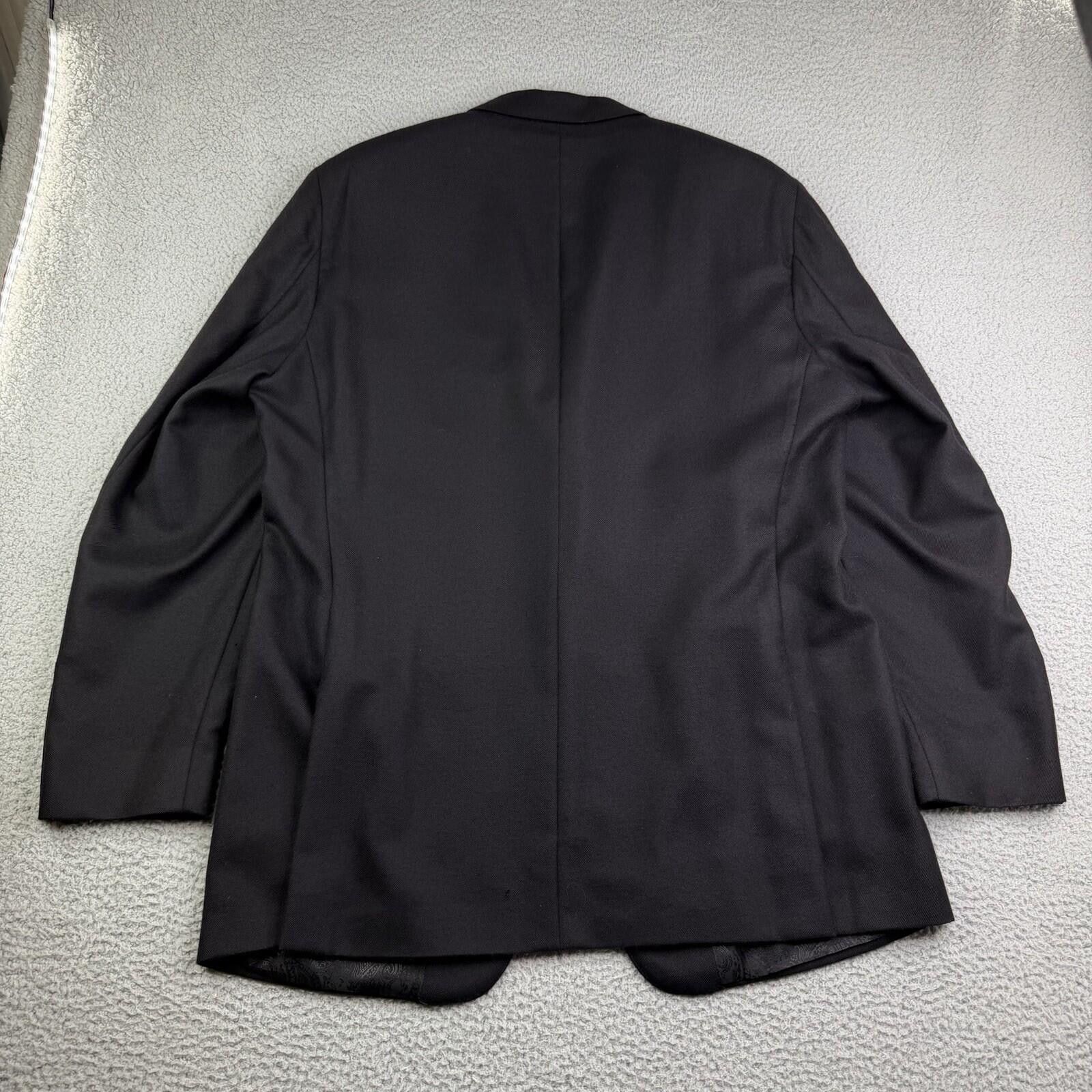 Loro Piana Loro Piana 100% Worsted Italian Cashmere Black Coat 48 Long Size 48L - 3 Thumbnail