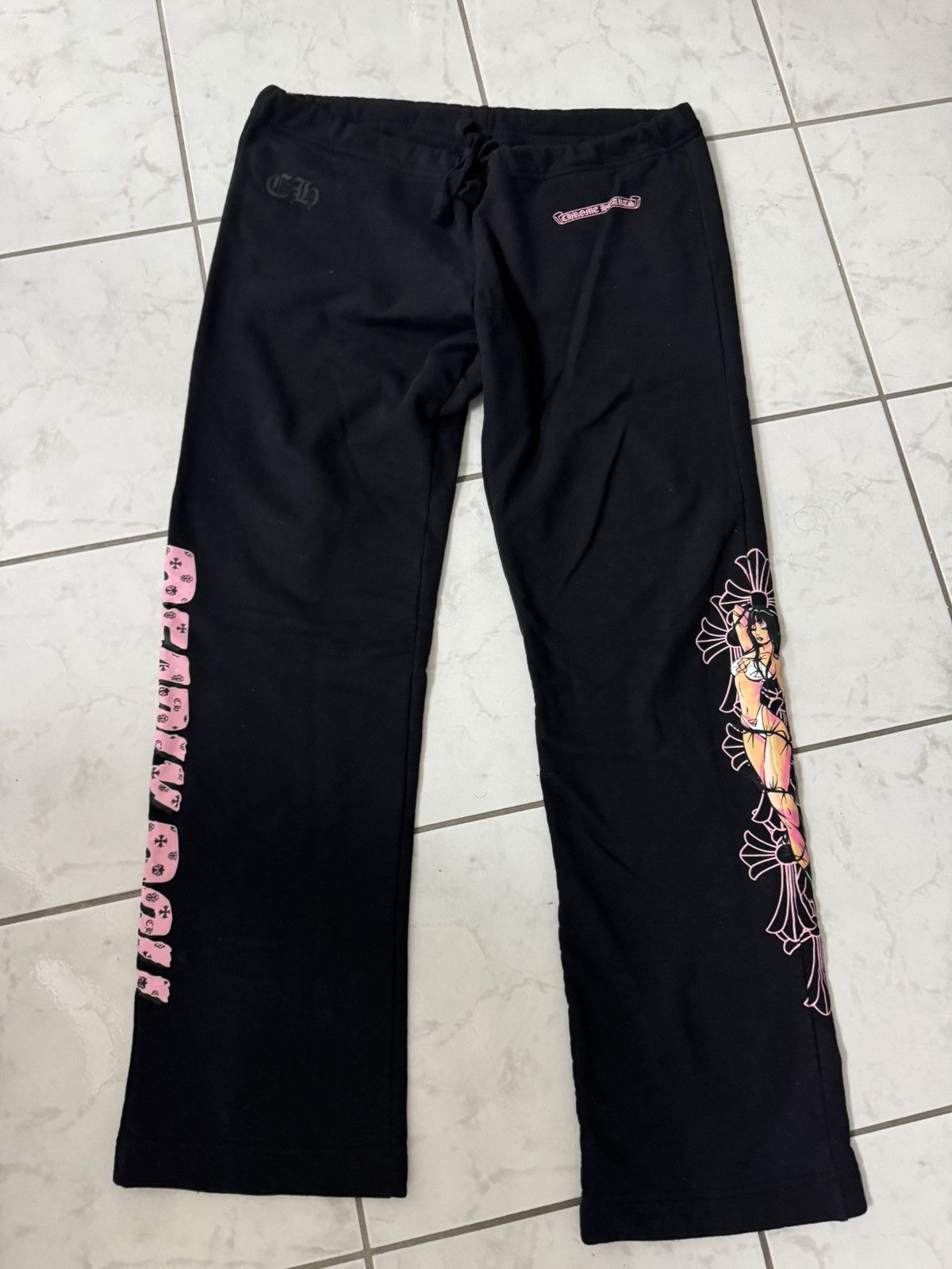 Chrome hearts Deadly Doll Sweatpants (Black/Pink)