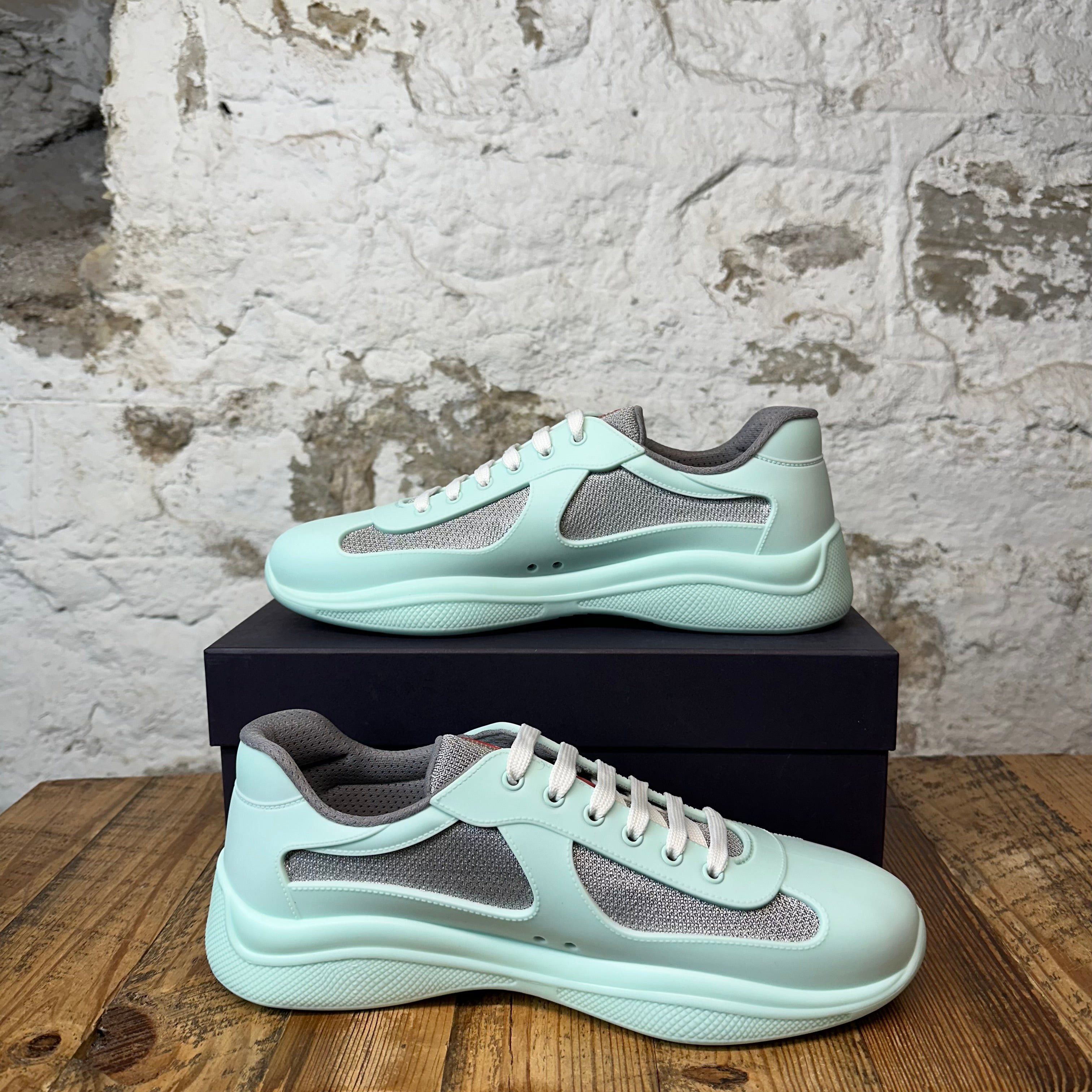 Prada Prada Americas Cup Mint Green Rubber Sneaker Sz 12 (45) DS Size US 12 / EU 45 - 2 Thumbnail