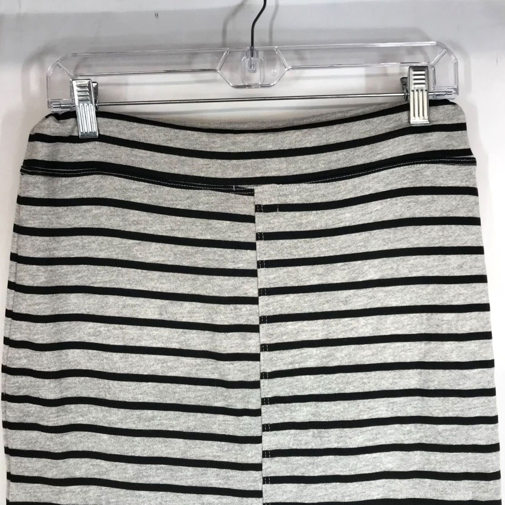 Sundry SUNDRY Skirt Women's 0 Gray Black Drawstring Waist Solis Stripe Mini Size 25" / US 0 / IT 36 - 5 Thumbnail