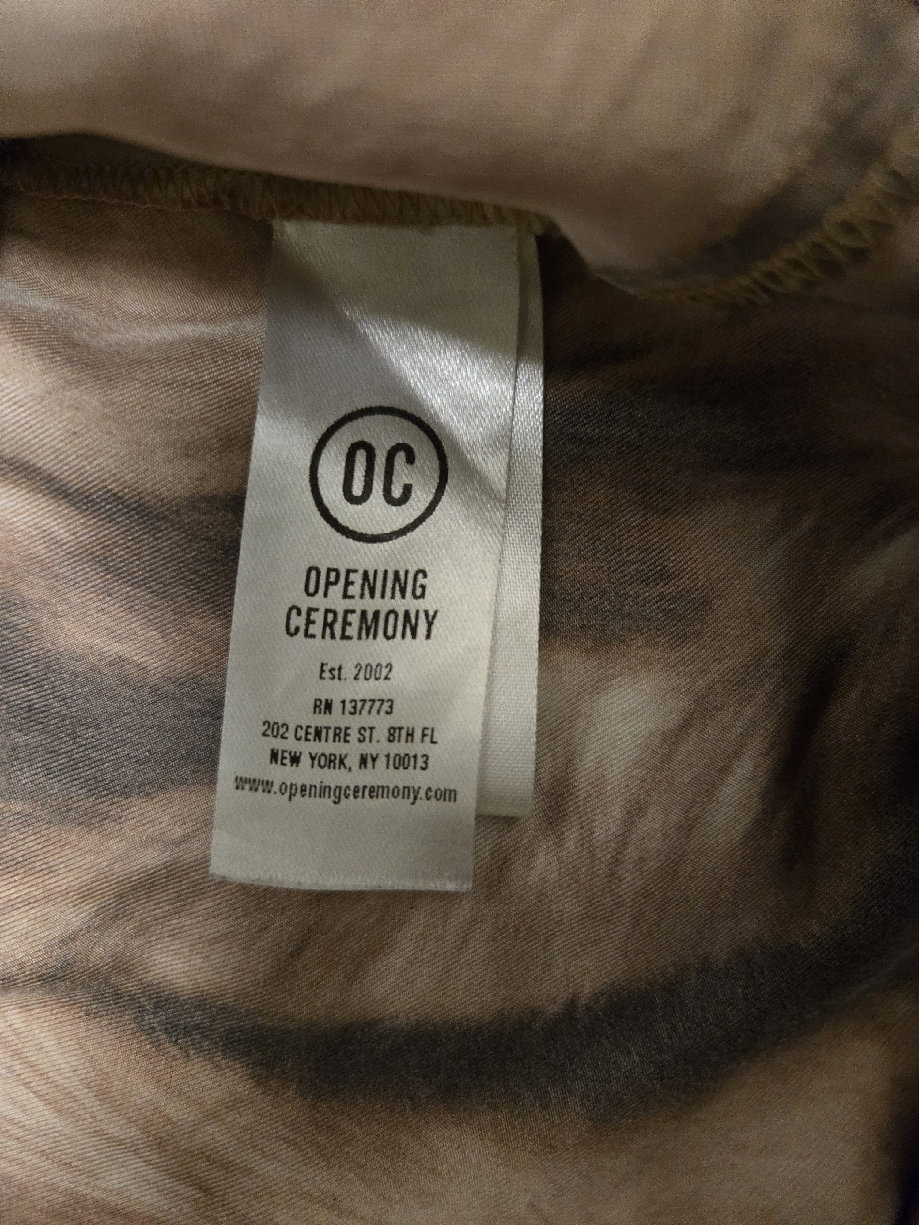 Opening Ceremony OPENING CEREMONY Men’s Large Silk Button Down Shirt Faux Fur Size US L / EU 52-54 / 3 - 5 Thumbnail