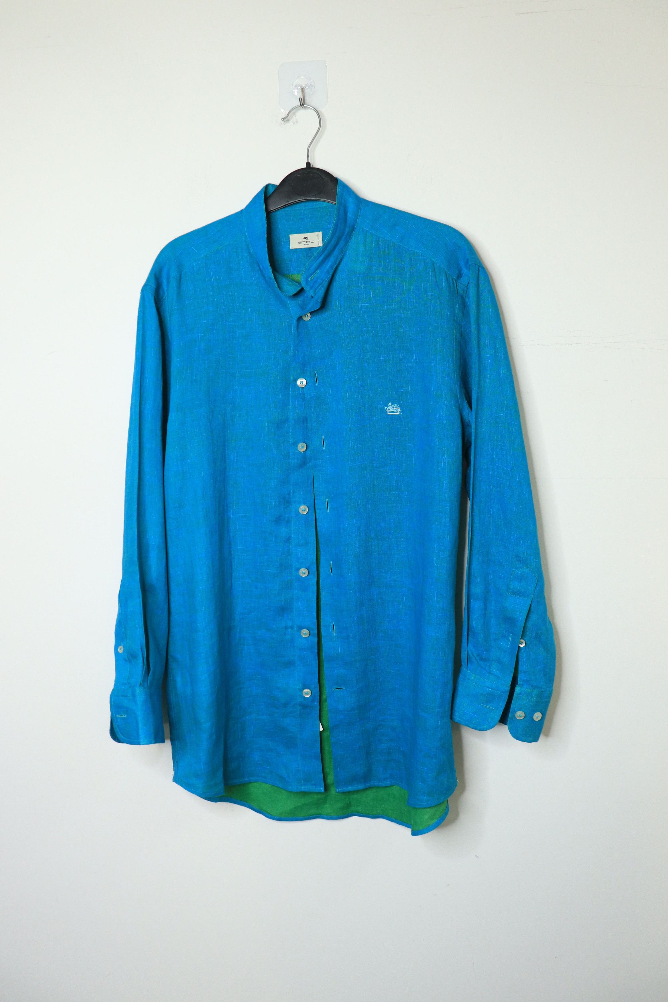 Etro Teal linen shirt - UK 6 Size XS / US 0-2 / IT 36-38 - 1 Thumbnail