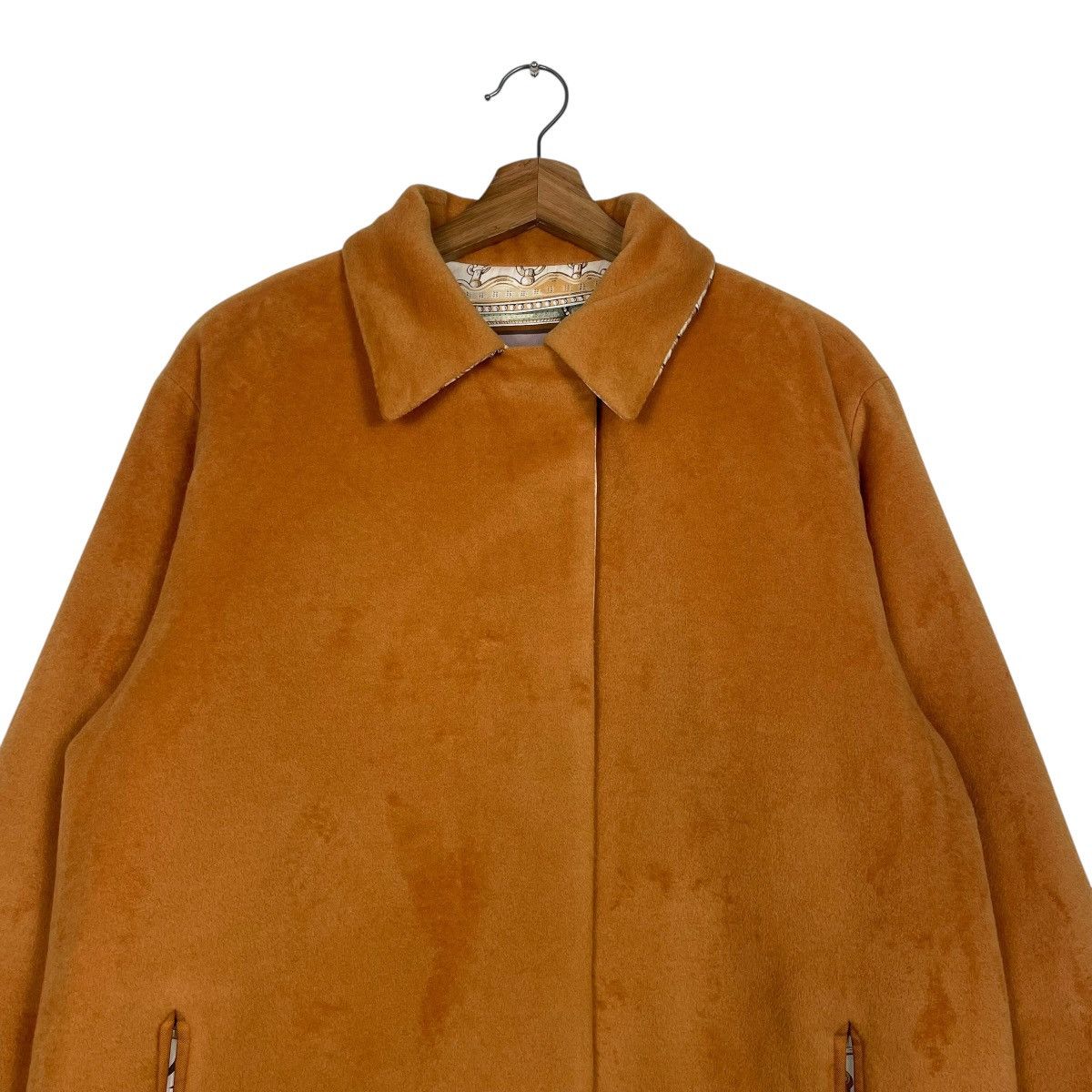 Hermes Vintage Hermes Terres Precieuses Silk Wool Reversible Jacket Size S / US 4 / IT 40 - 9 Thumbnail