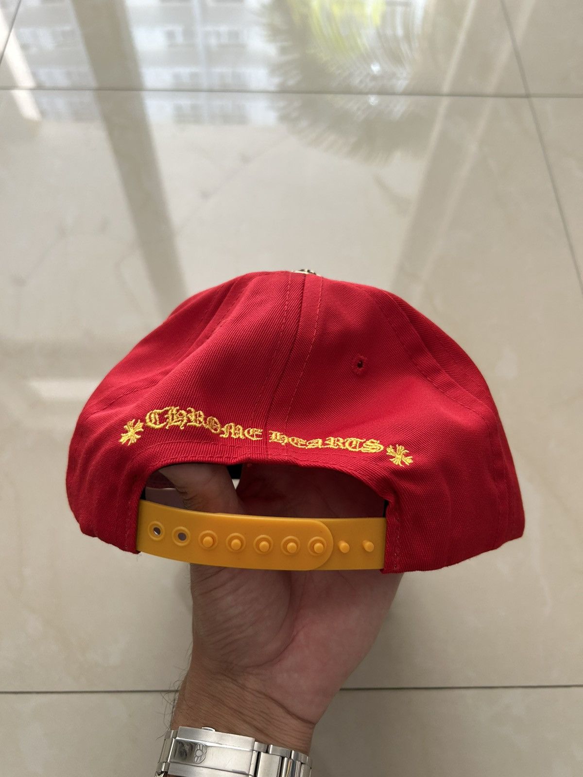 Chrome Hearts Chrome Hearts Red/Yellow Baseball Hat Size ONE SIZE - 2 Thumbnail