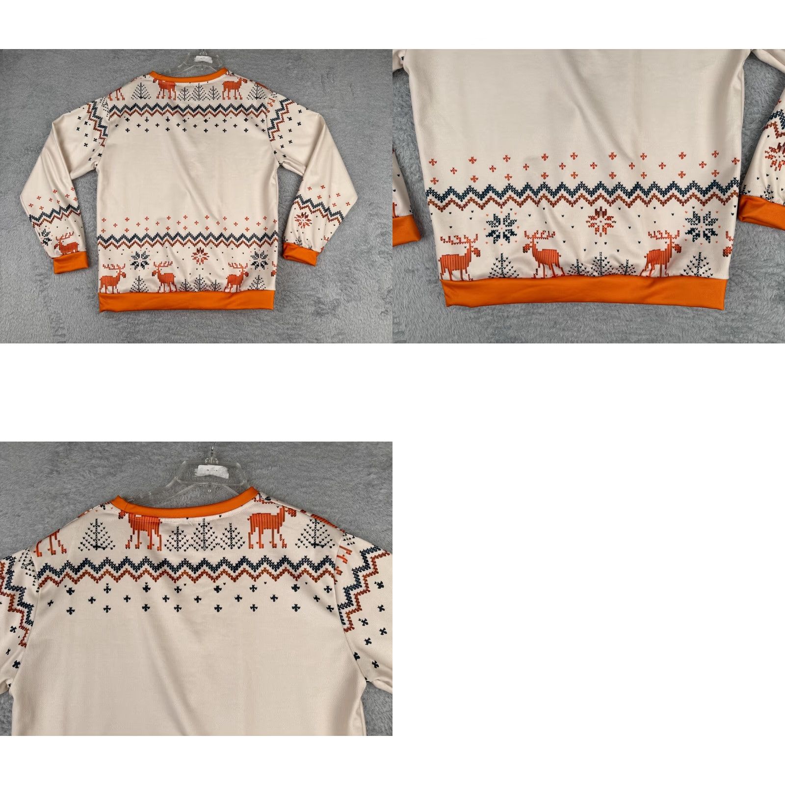 Vintage VINTAGE Titos Vodka Sweatshirt Mens Pullover Beig e Orange Winter Snowflake Moose Crew Neck Large Knit Logo Pattern Solid Holiday themed 90s Size US L / EU 52-54 / 3 - 9 Thumbnail