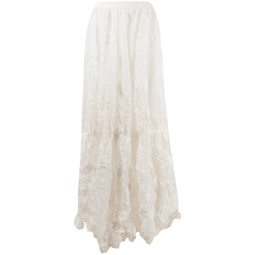 Nina Ricci Nina Ricci WHITE Skirts - Asymmetric & Draped Skirts Size 27" / US 4 / IT 40 - 1 Thumbnail