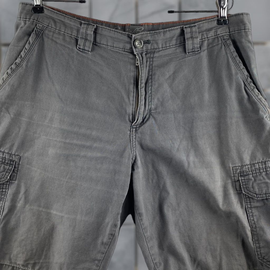 Eddie Bauer Eddie Bauer Mens Cargo Shorts 36 Gray Cotton Blend Rip Stop Flap Pockets Outdoor Casual Size US 35 - 1 Thumbnail