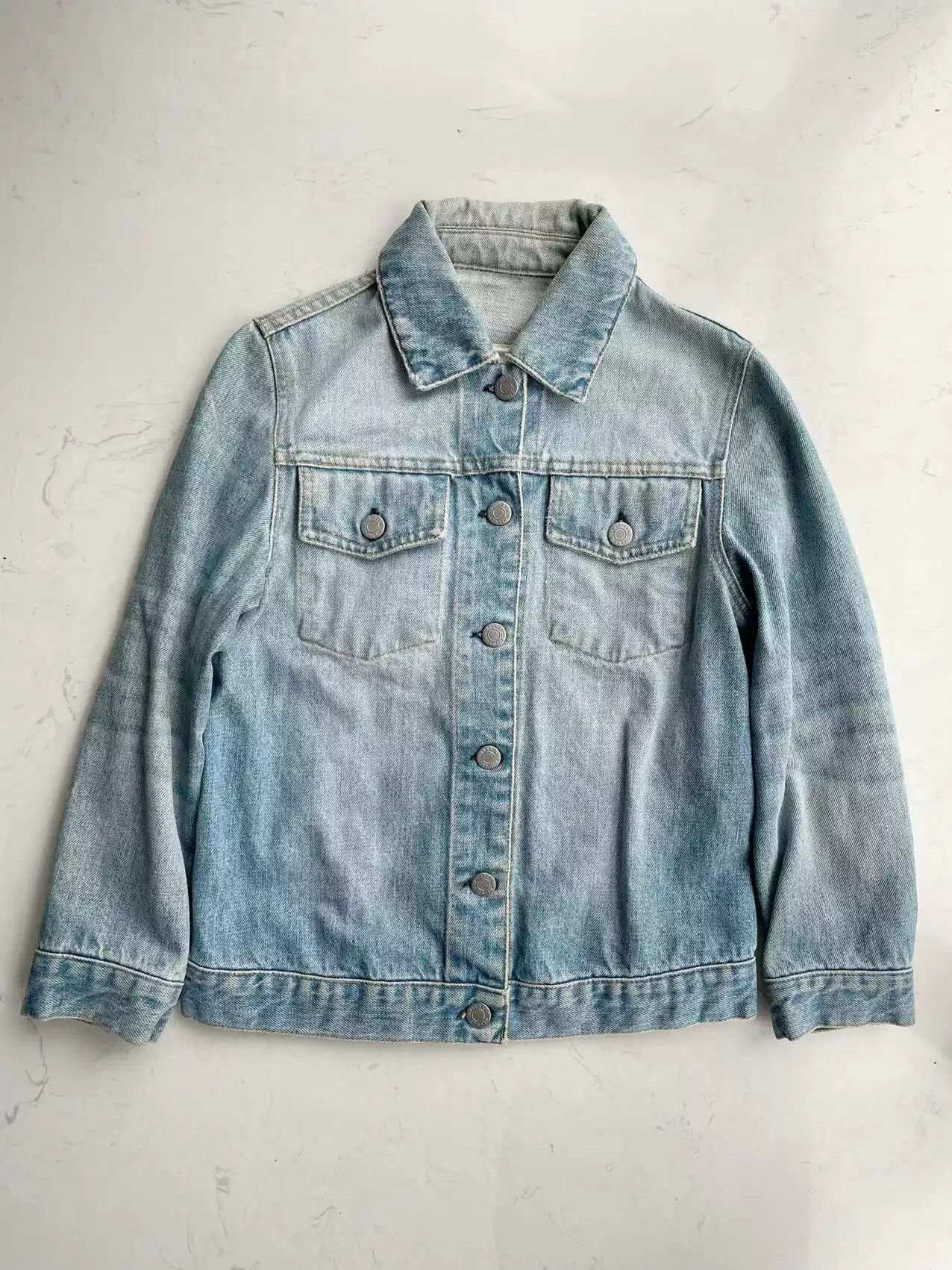 image of Helmut Lang 90 S Water Wash Denim Jacket in Blue, Men's (Size 2XS)