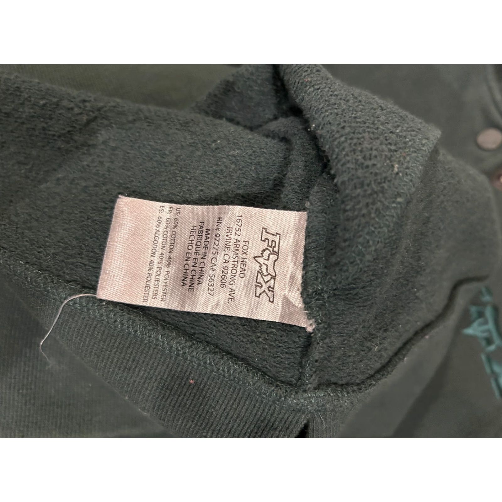 Fox Racing Fox Racing fleece snap jacket Mens XS dark green Motocross streetwear hoodie jacket Coat Mid-Length Size US XS / EU 42 / 0 - 7 Thumbnail