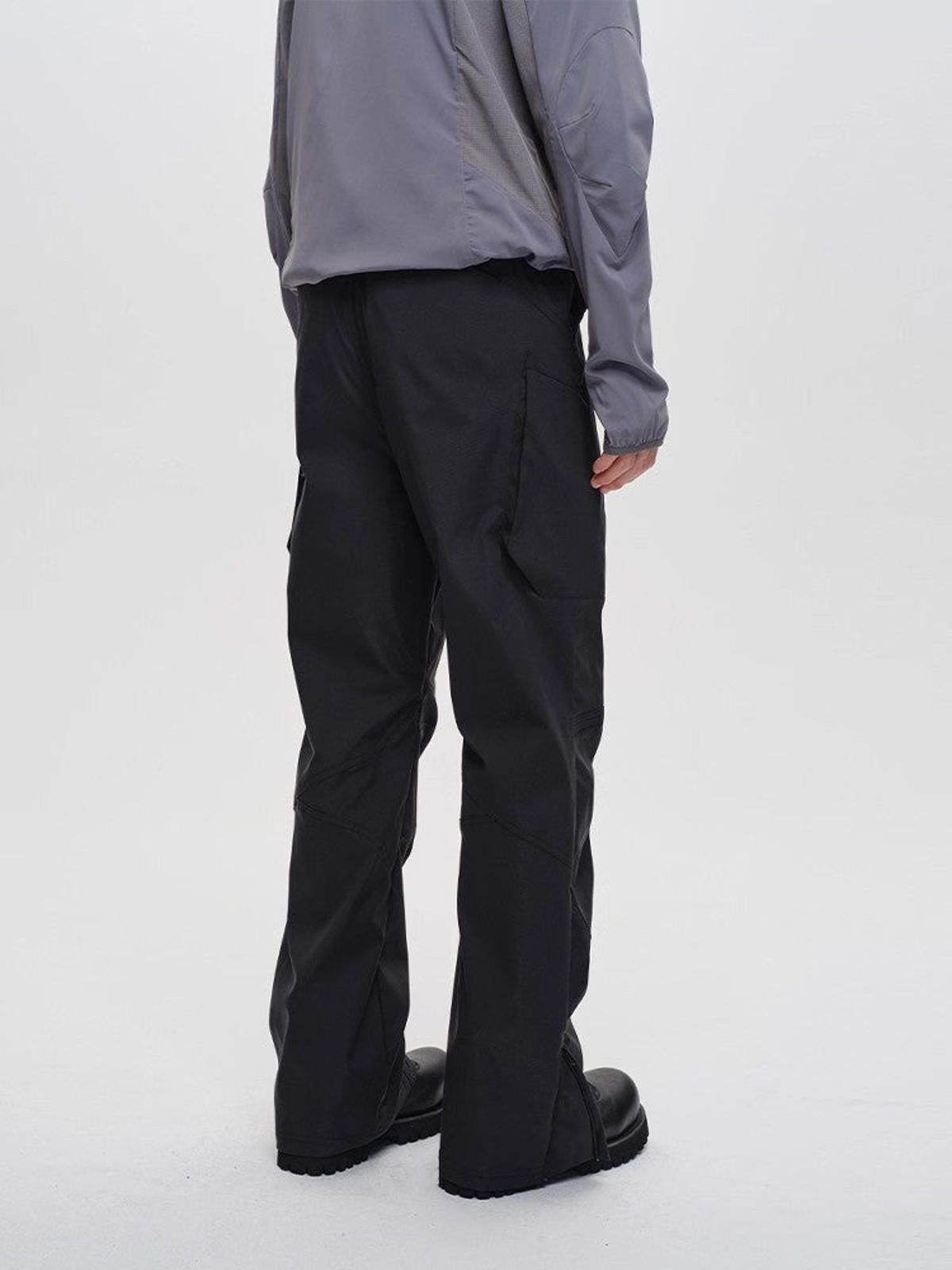 Japanese Brand Black Loose Fit Cargo Pants, Utility Style Trousers Size US 32 / EU 48 - 2 Thumbnail