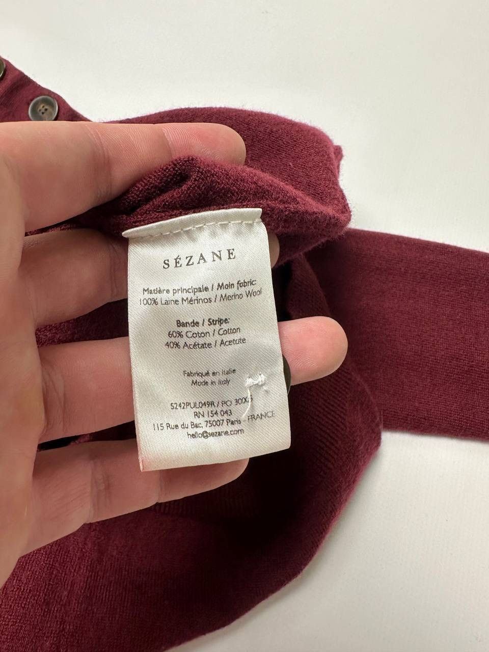 Sezane Sezane Italy Design Mock Neck Sweater Cherry Size XS / US 0-2 / IT 36-38 - 5 Thumbnail