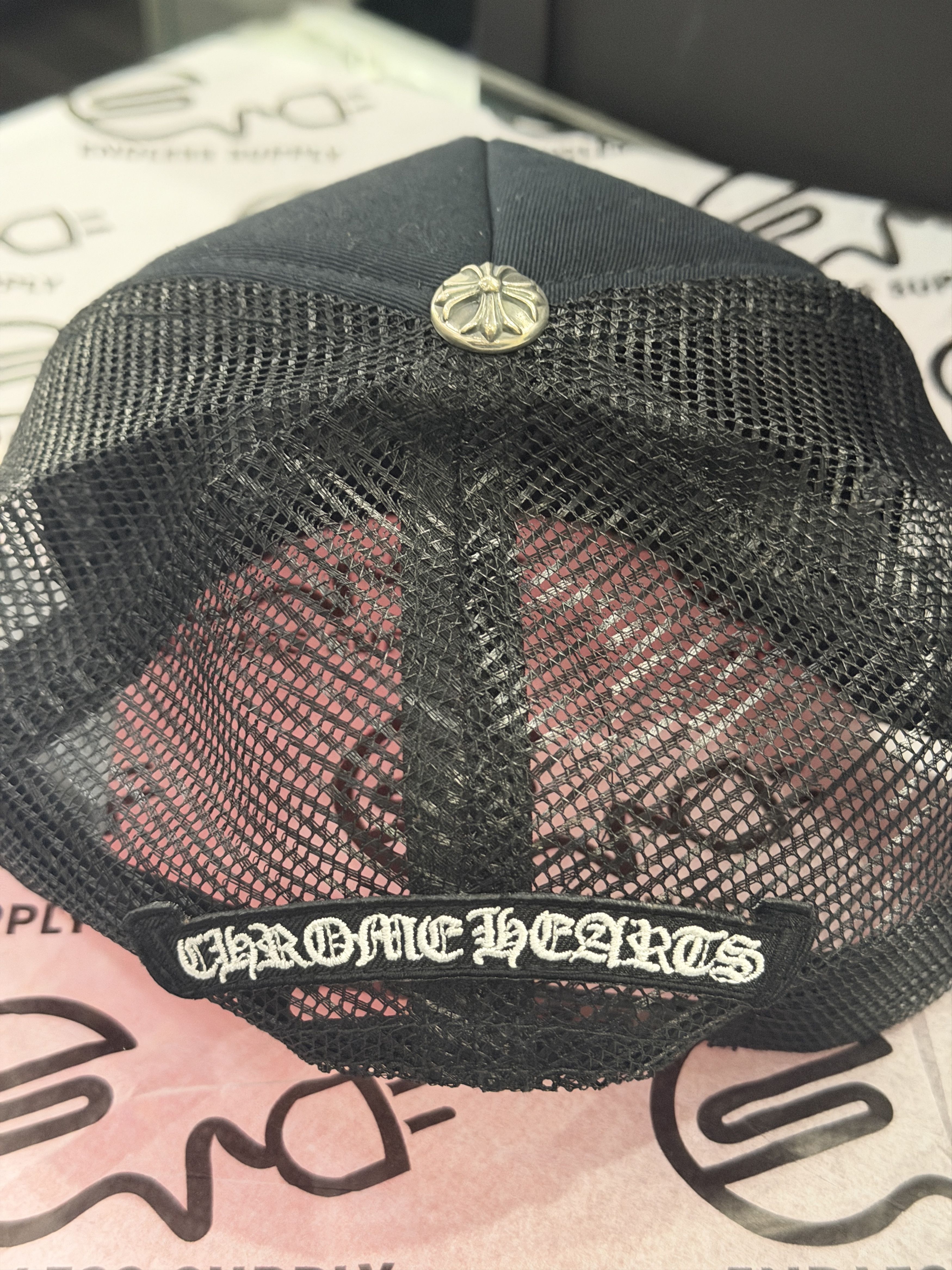 Chrome Hearts Chrome Hearts Leather Cemetery Cross Patch Hat Black/Black Size ONE SIZE - 4 Thumbnail