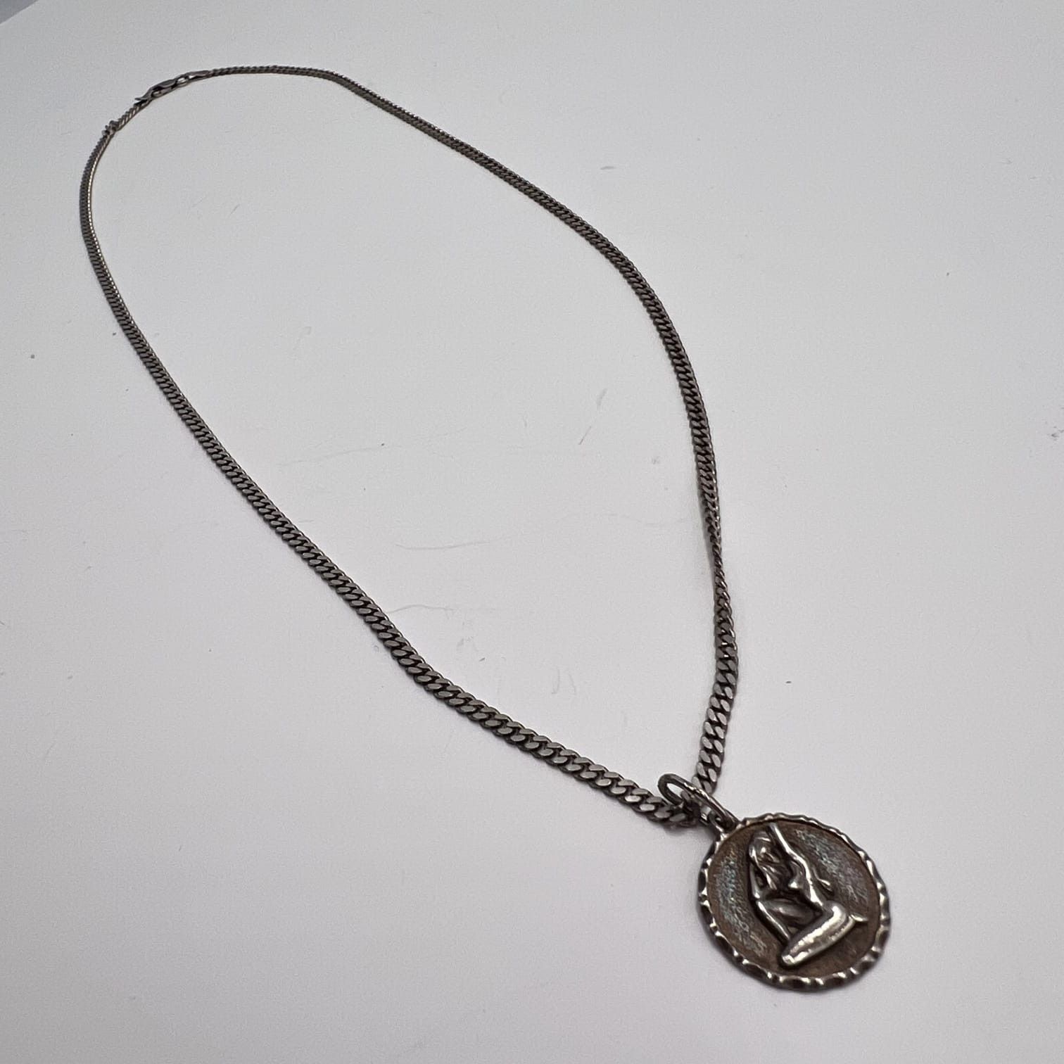 Sterling Silver Vintage Solid 925 Sterling Silver Necklace Pendant 9.52g Size ONE SIZE - 4 Thumbnail