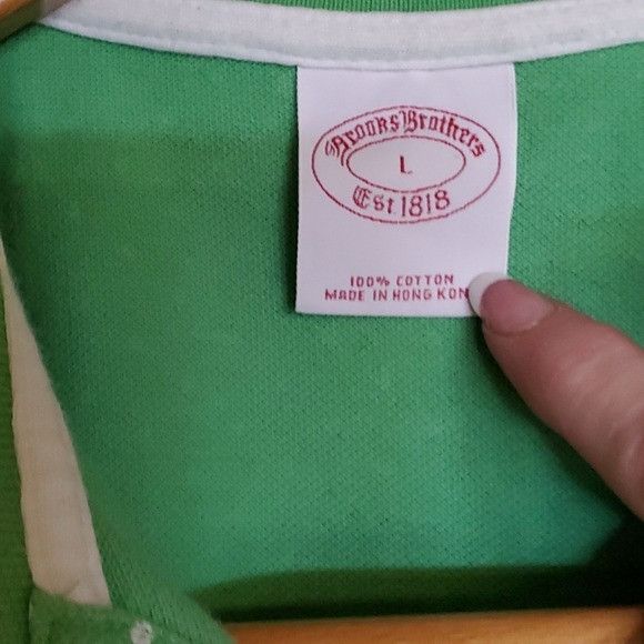 Brooks Brothers Brooks Brothers Sz. L Green & White Polka Dot Sleeveless Pol Size L / US 10 / IT 46 - 4 Thumbnail