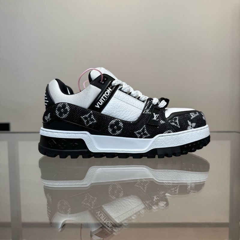 Louis Vuitton Louis Vuitton Trainer Maxi Black and White Sneakers -2508 Size US 8 / EU 41 - 3 Thumbnail