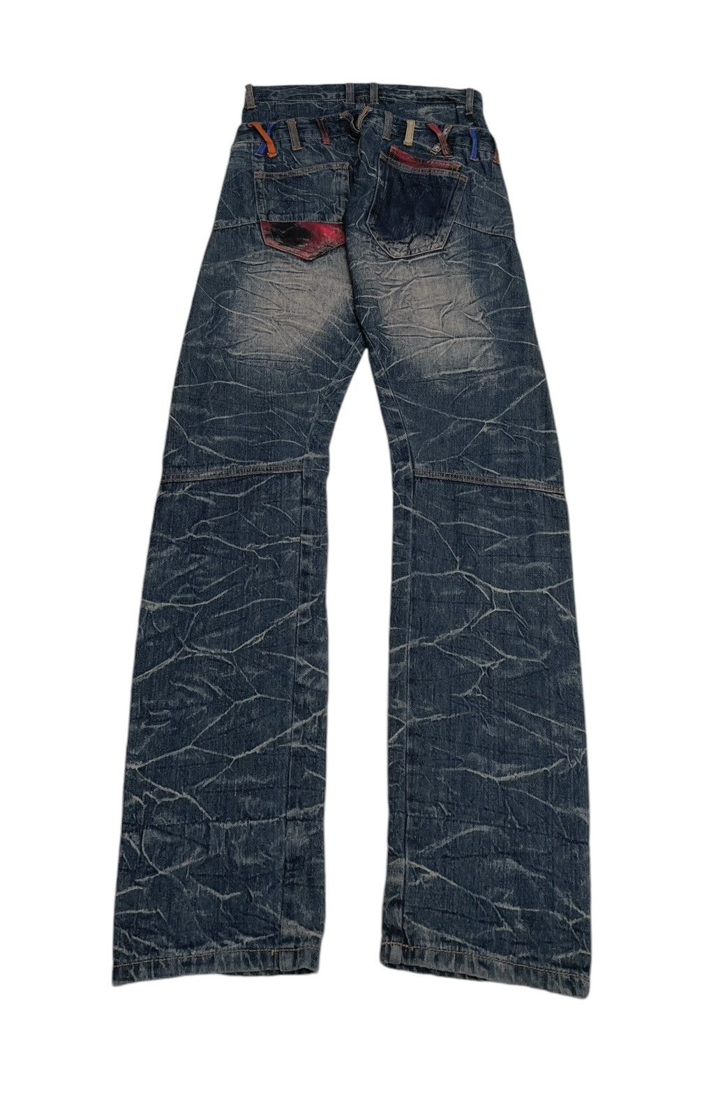 If Six Was Nine Rare Design Vintage Brand Nylaus Double Waist Jeans 2000s Size US 29 - 2 Thumbnail