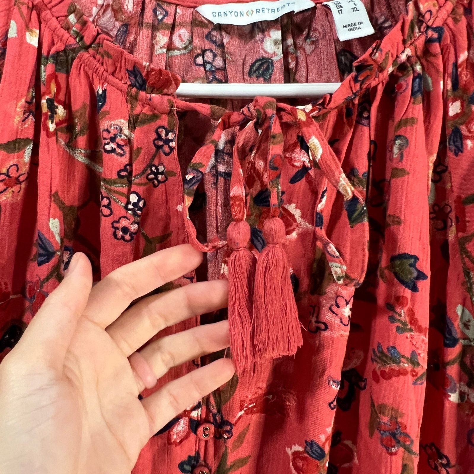 Other Canyon Retreat Regular Flutter Sleeve Dress Size L / US 10 / IT 46 - 4 Thumbnail