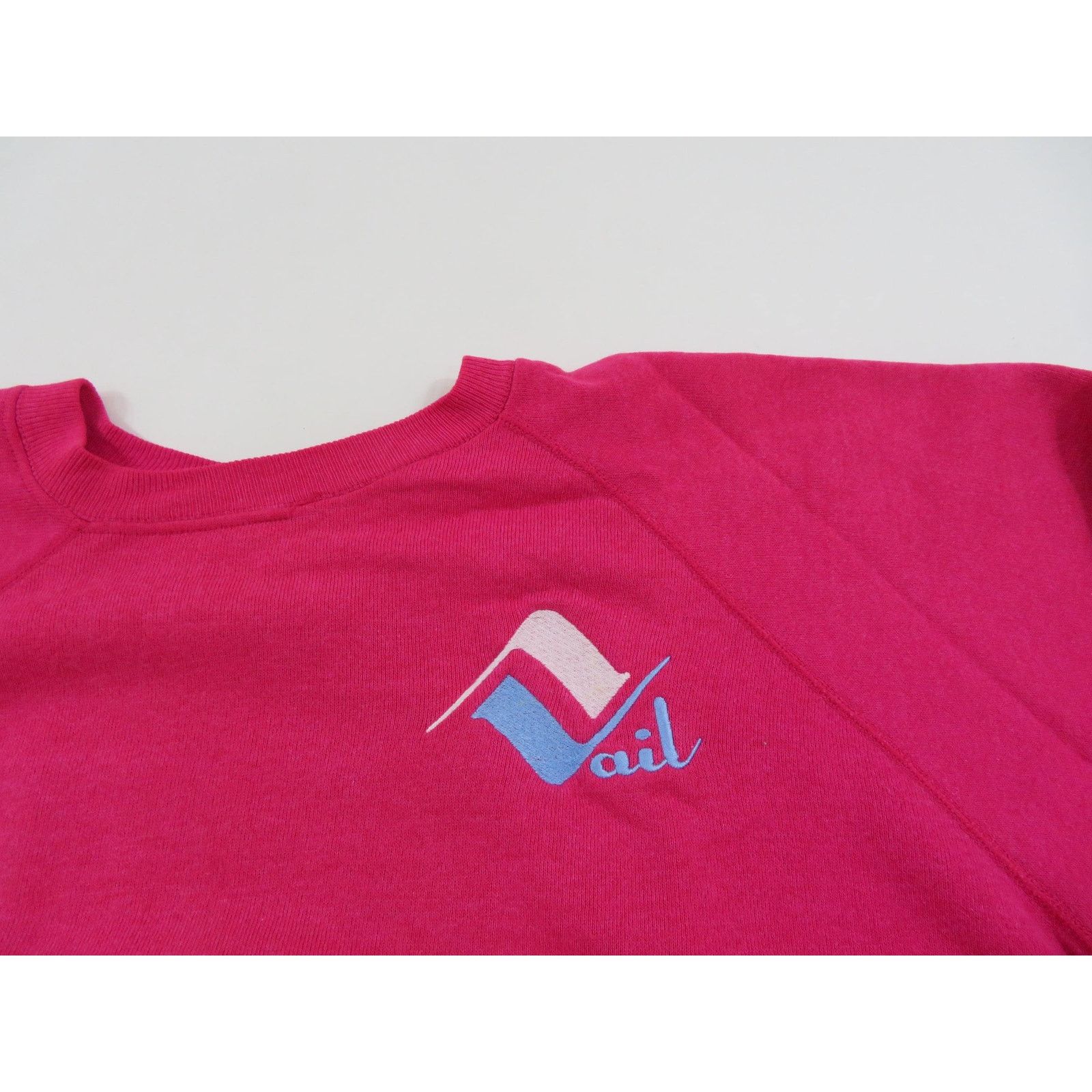Hanes Vail Colorado Sweatshirt, Raglan Sleeve, Pink Sz XL 1980s Size XL / US 12-14 / IT 48-50 - 4 Thumbnail
