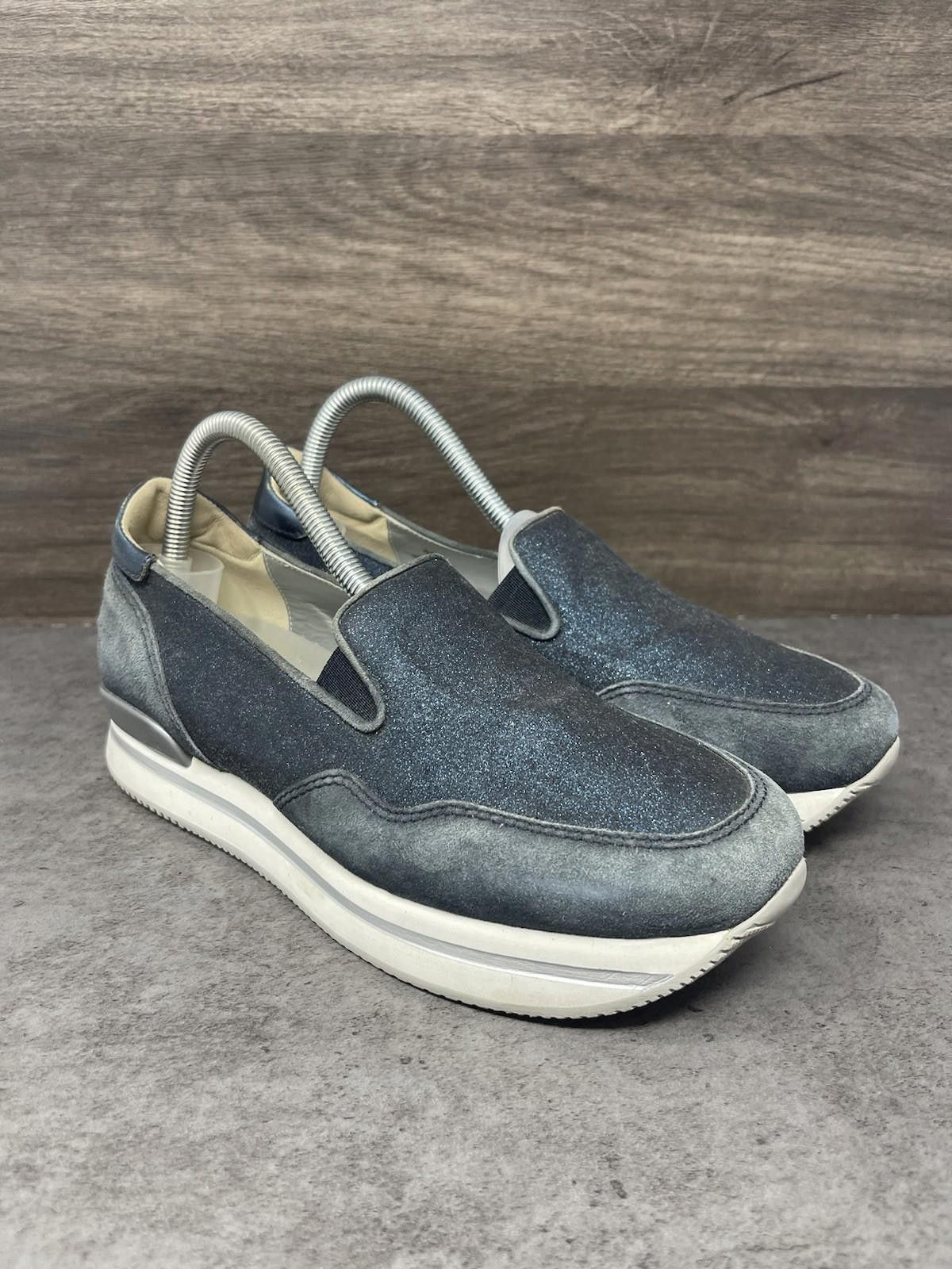 Hogan HOGAN Shoes Womens Size 8 (39) H222 Blue Glitter Size US 8 / IT 38 - 4 Thumbnail