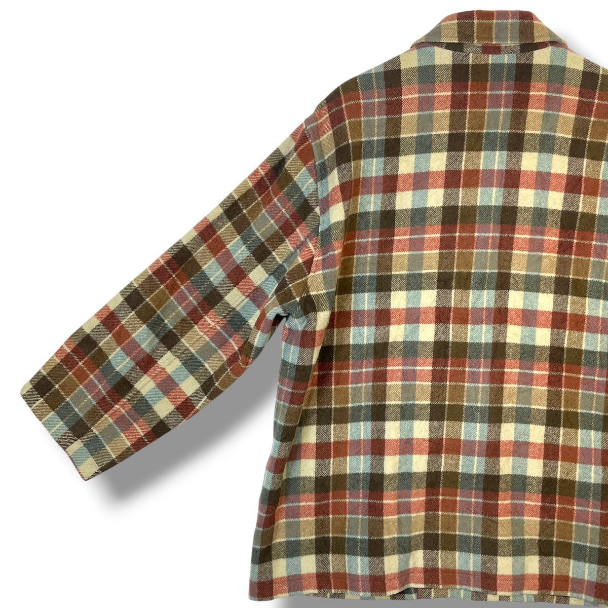 United Colors Of Benetton UNITED COLORS OF BENETTON PLAID WOOL DUFFLE JACKET Size US XL / EU 56 / 4 - 13 Thumbnail