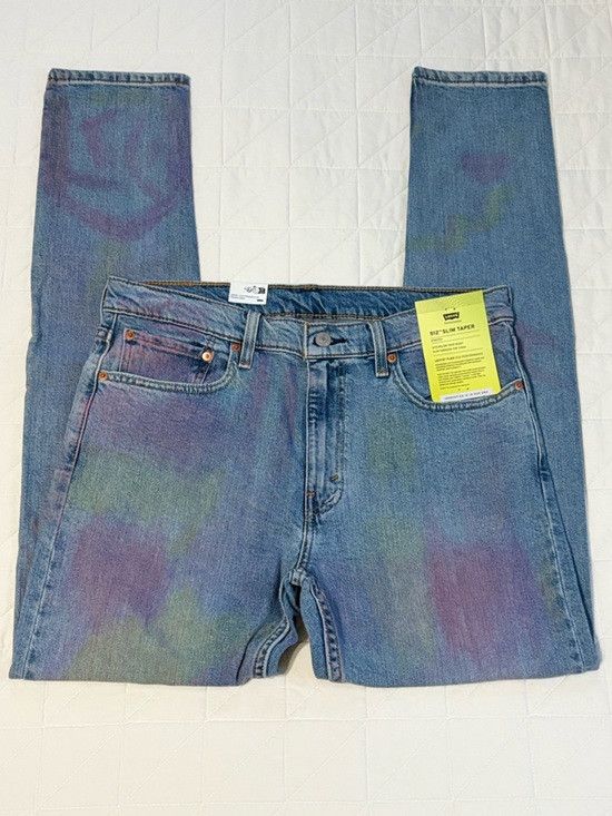 Levi's Levi’s 512 Slim Taper Splatter Paint Faded Dye Denim Jeans Size US 33 - 4 Thumbnail