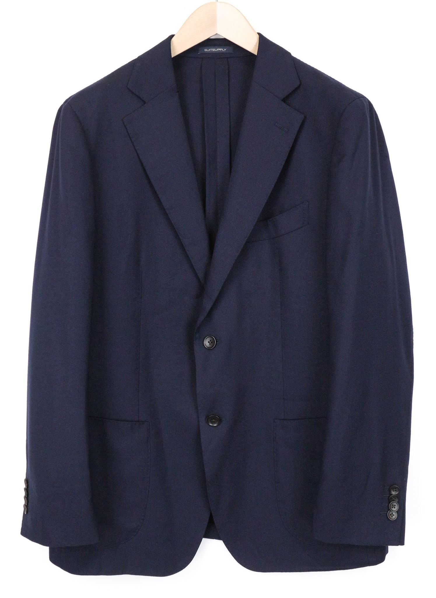 Suitsupply HAVANA UK44S Blue Wool Stretch Slim Suit 74709 Size 44S - 2 Thumbnail