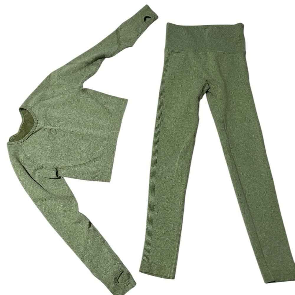 Designer 3 Women's Activewear Sets - Black, Grey, and Olive Green Size ONE SIZE - 2 Thumbnail
