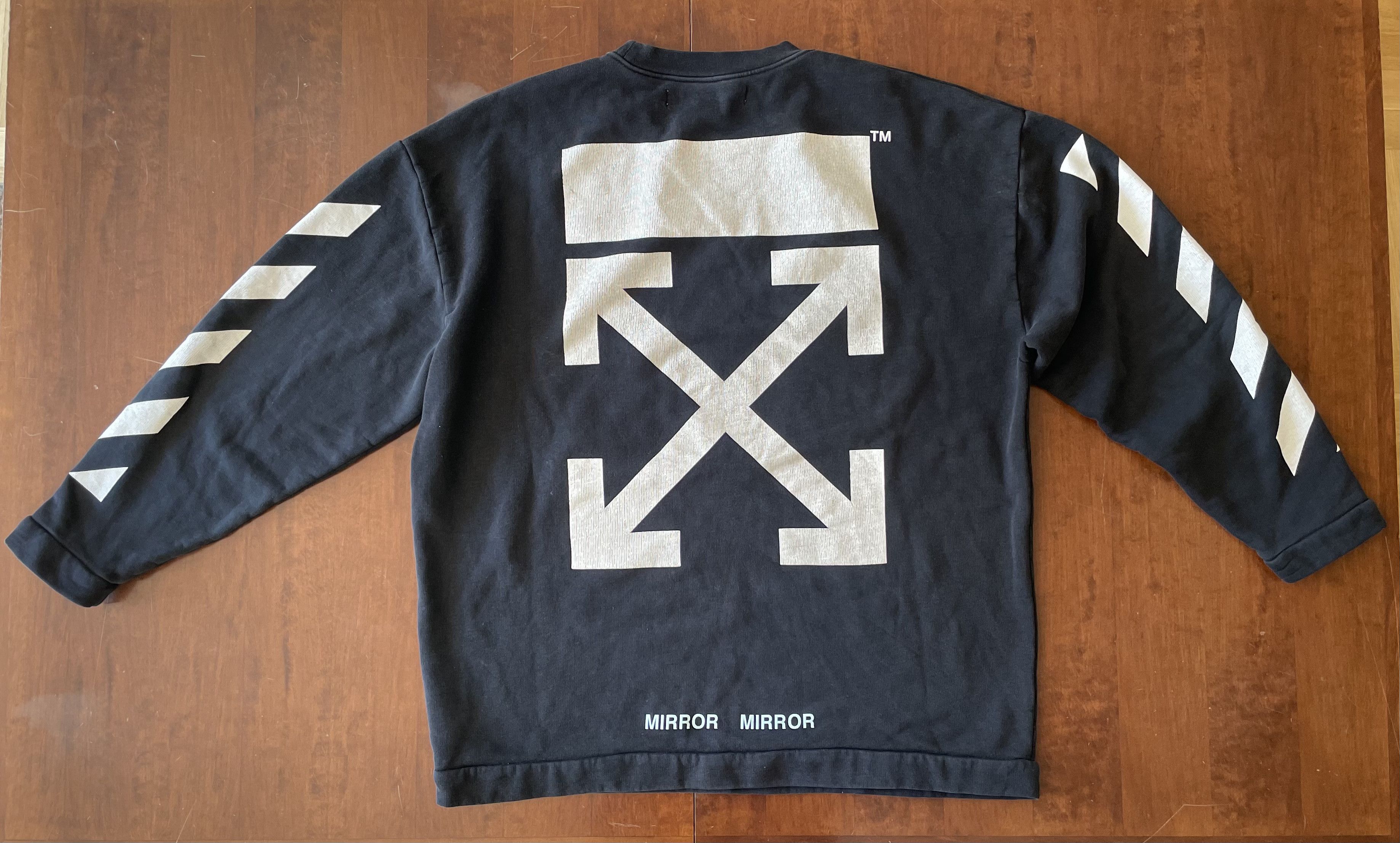 Off-White Off-White Diagonals Silver Chirico Crew Sweat Size US M / EU 48-50 / 2 - 3 Thumbnail