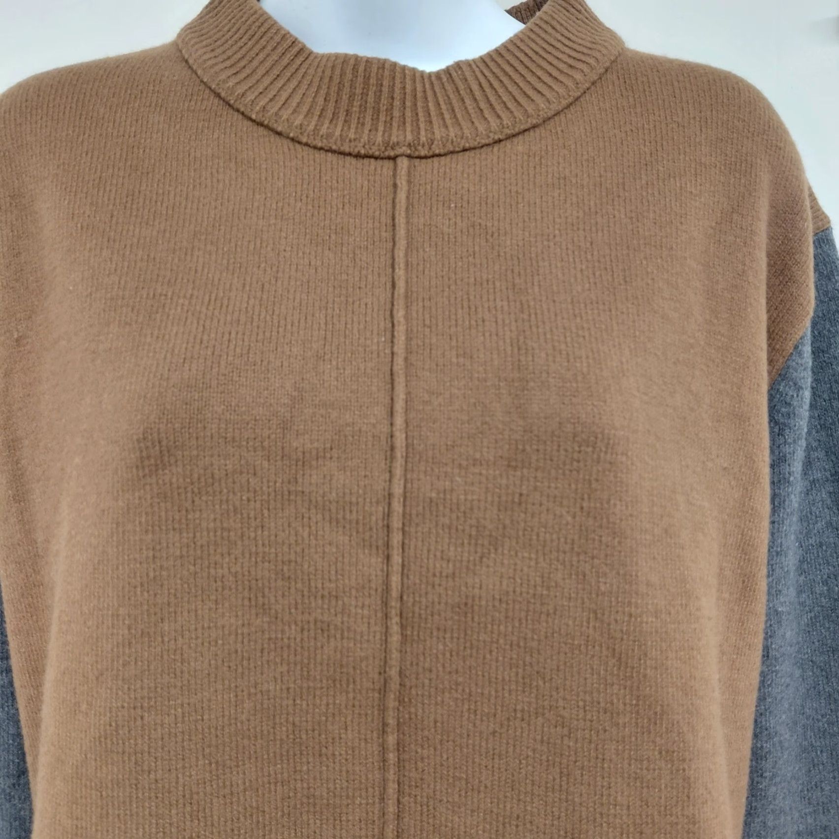 Banana Republic Banana Republic Sweater Womens M Brown/Gray Long Sleeve Crewneck Wool Blend Knit Pullover Size M / US 6-8 / IT 42-44 - 5 Thumbnail