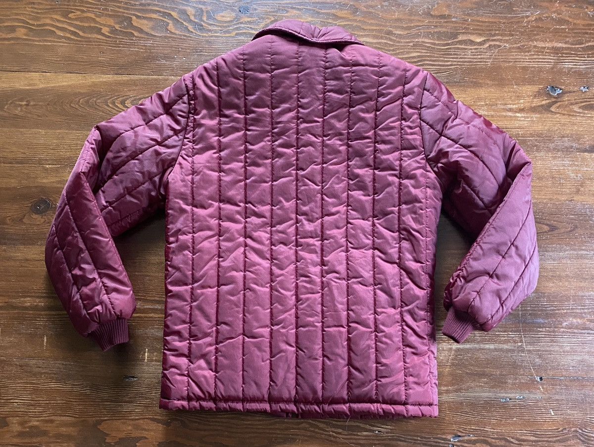Sears × Vintage Vintage 70’s Sears Vertical Puffer Burgundy Full Zip Jacket Size US S / EU 44-46 / 1 - 13 Thumbnail