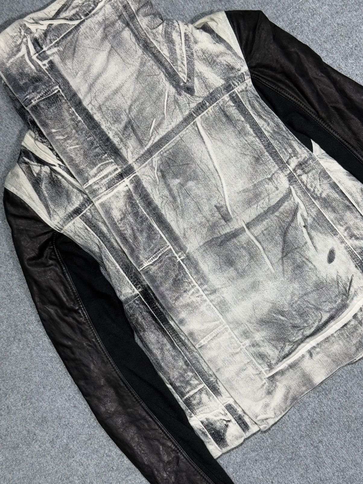 Rick Owens Rick owens - 2000s leather denim jacket Size US XS / EU 42 / 0 - 6 Thumbnail