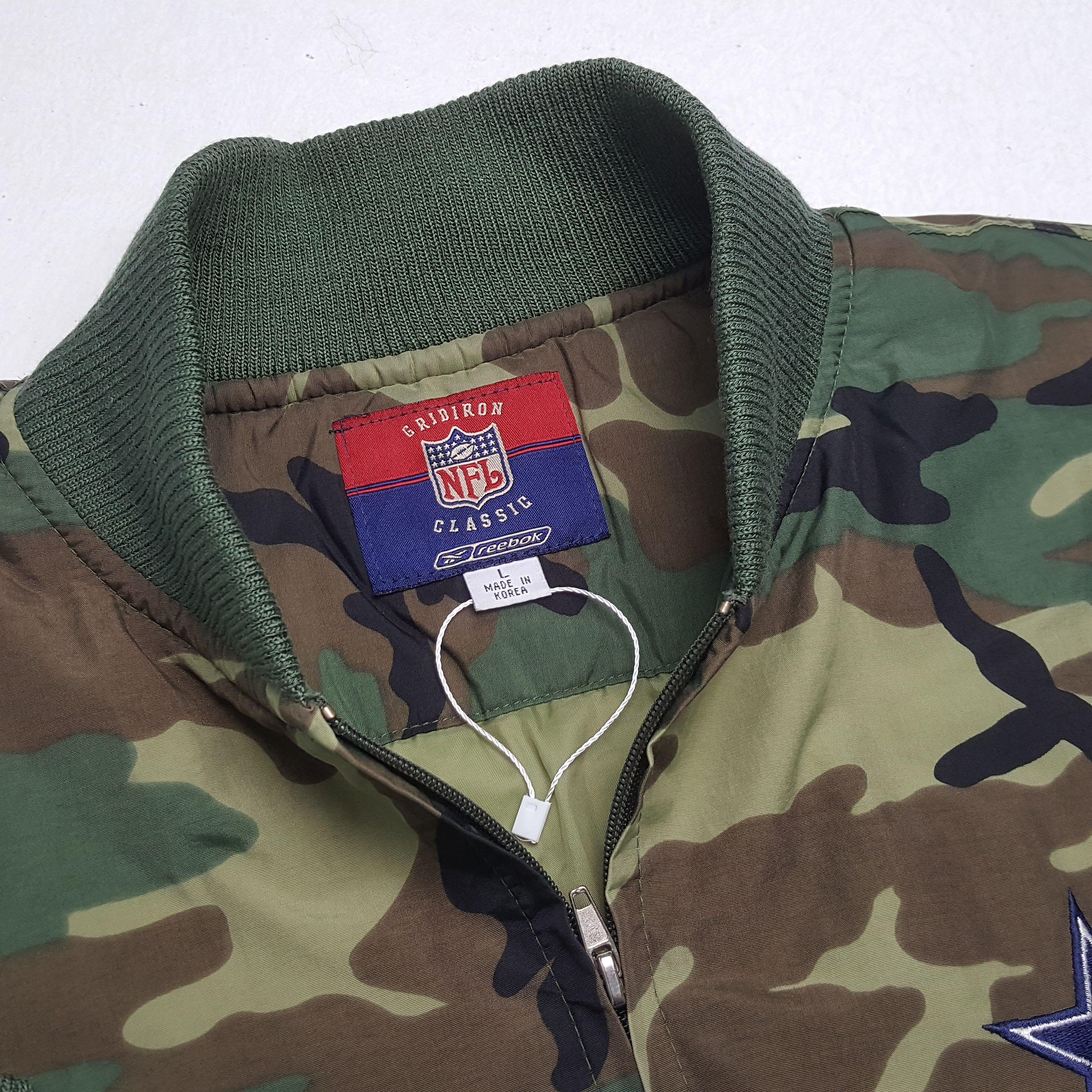 NFL × Reebok × Vintage Vintage Dallas COWBOYS NFL American Football Camo Jacket Size US XXL / EU 58 / 5 - 10 Thumbnail