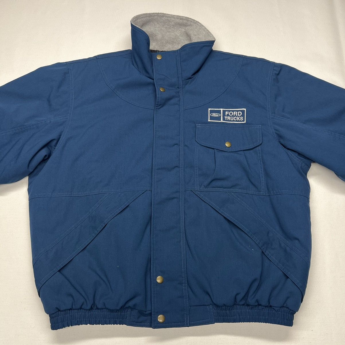 Ford × Vintage VTG Ford Jacket Blue Full Zip Factory Uniform Truck Canada Size US XL / EU 56 / 4 - 2 Thumbnail
