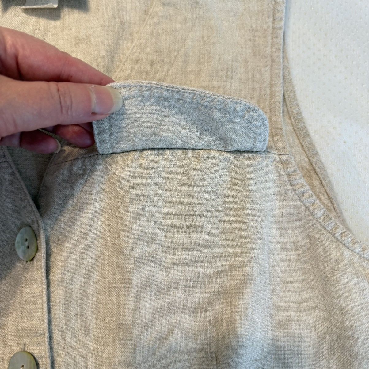 Vintage Vintage Carol Anderson Linen Blend Vest Top Size 8 Oatmeal Size M / US 6-8 / IT 42-44 - 7 Thumbnail