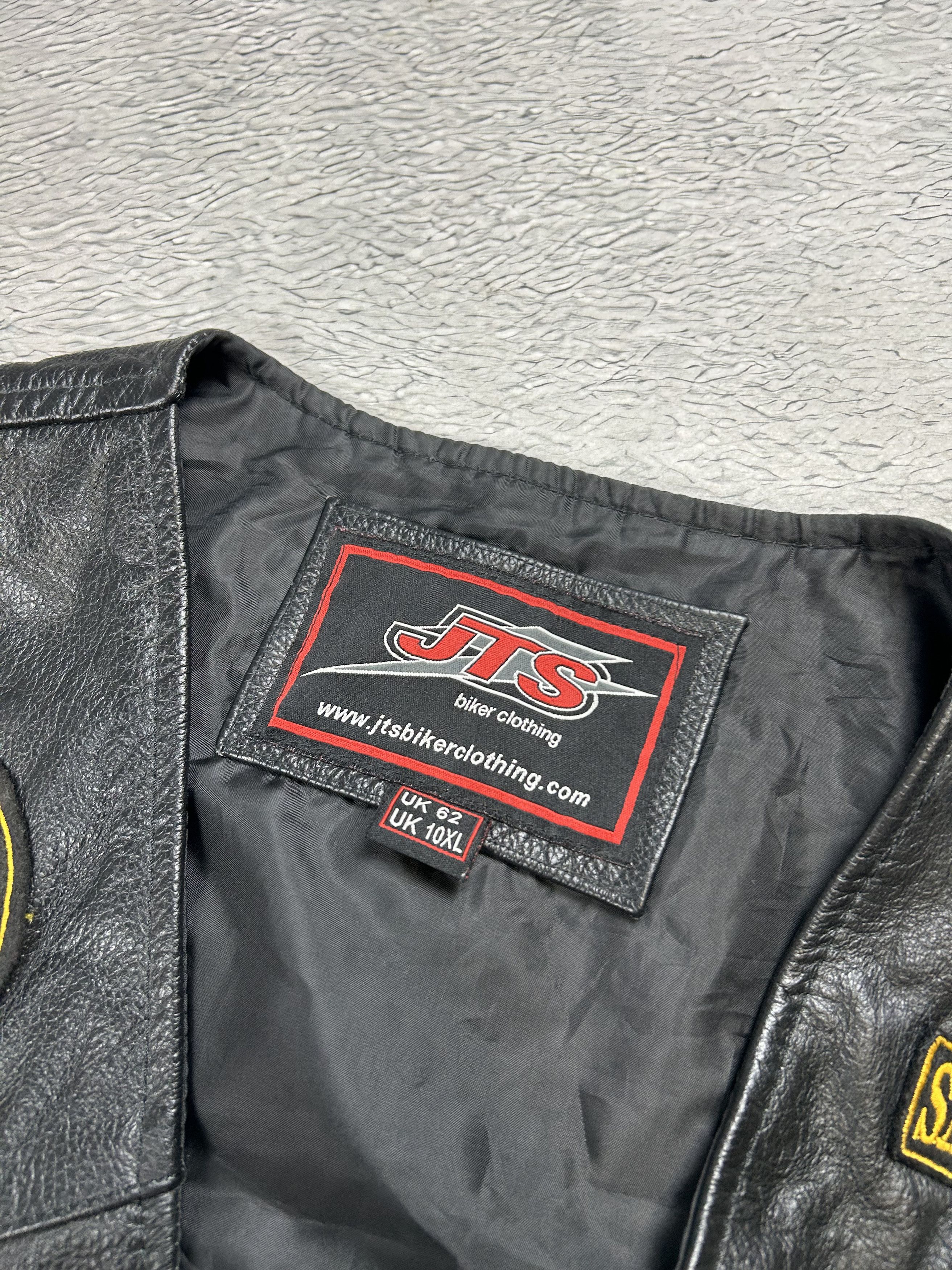 Genuine Leather × Vintage JTS Sandwell Biker Vintage Leather Vests Racing Streetwear Size US XXL / EU 58 / 5 - 7 Thumbnail