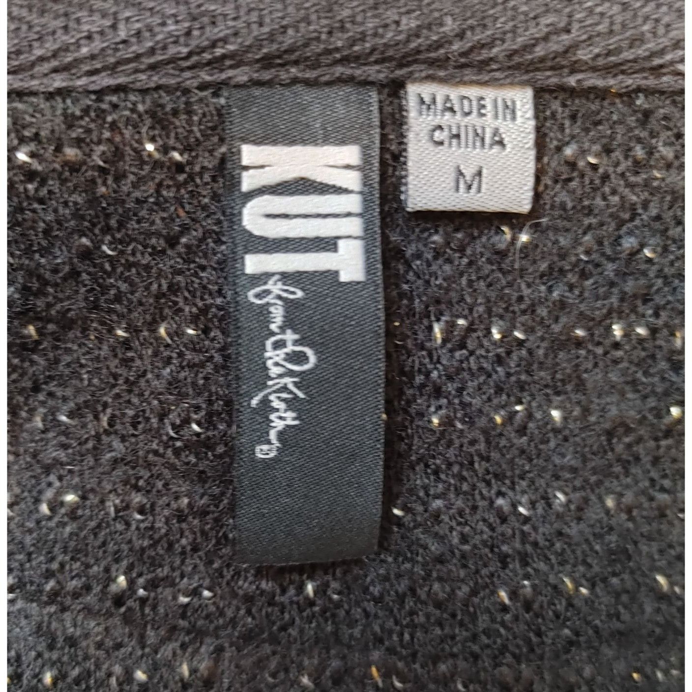 Other Kut from the Kloth Long Sleeve Black Top Size M Size M / US 6-8 / IT 42-44 - 3 Thumbnail