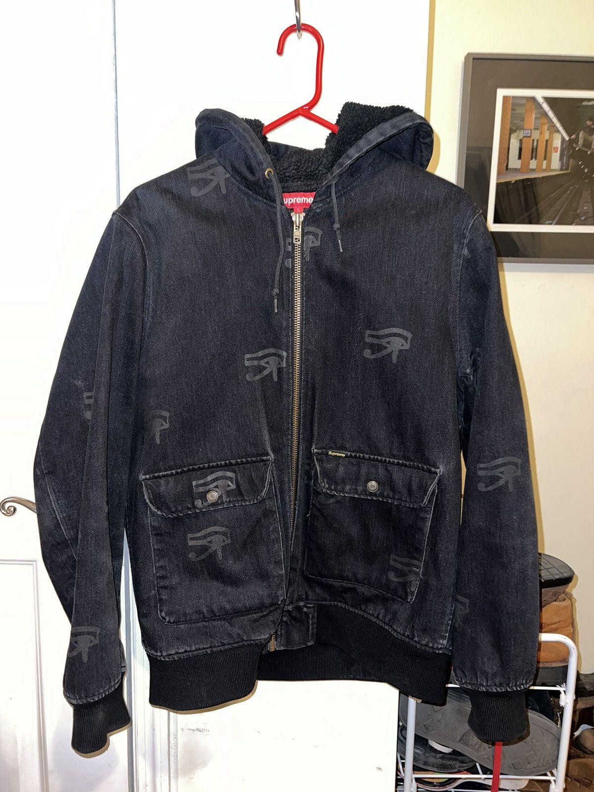 Supreme '13 Eye of Horus denim work jacket supreme | Grailed