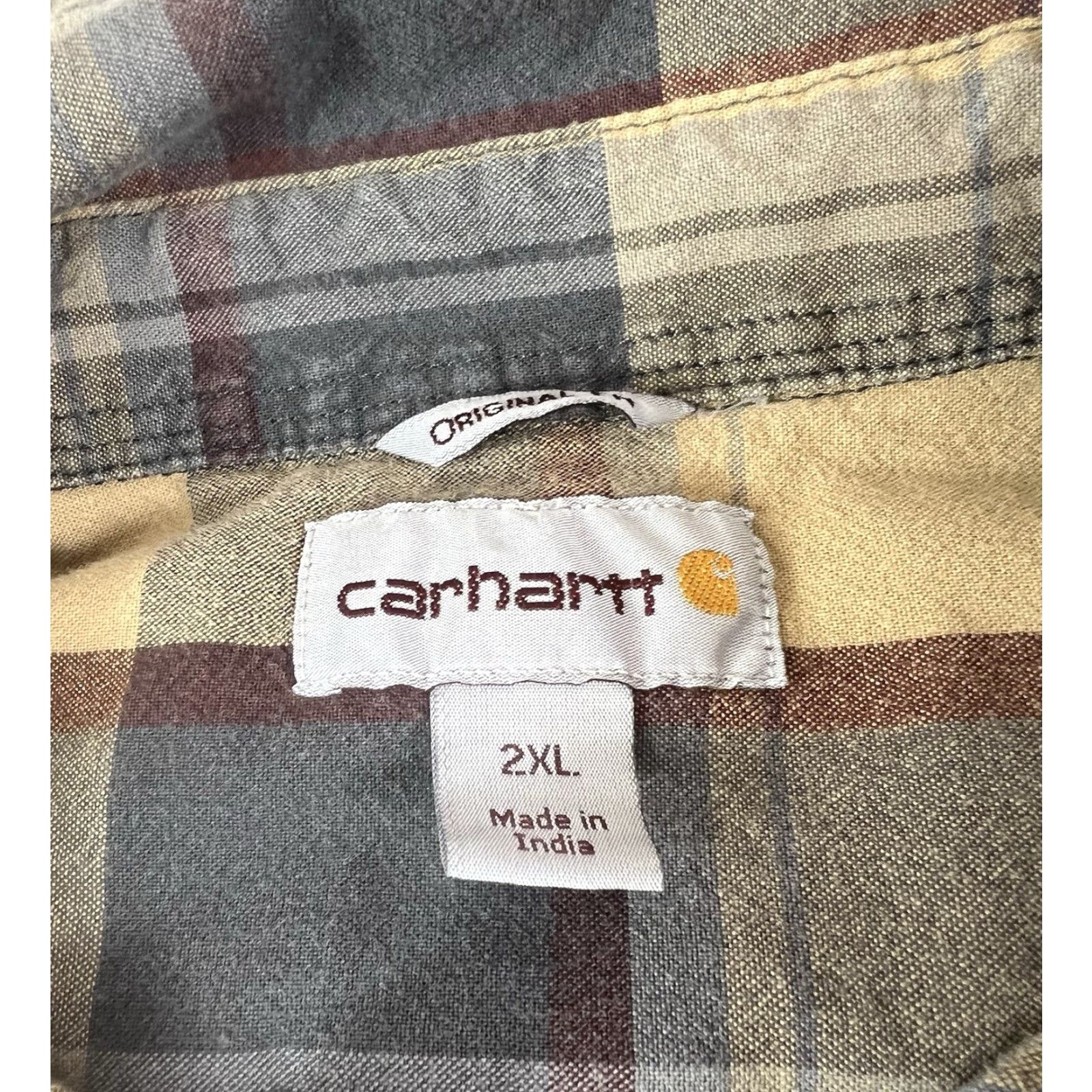 Carhartt Carhartt Plaid Shirt Button-Up Long Sleeve 2XL Men Cotton Multicolor Pattern Button-Down Collar Original Fit Regular Relaxed Good Condition Size US XXL / EU 58 / 5 - 5 Thumbnail